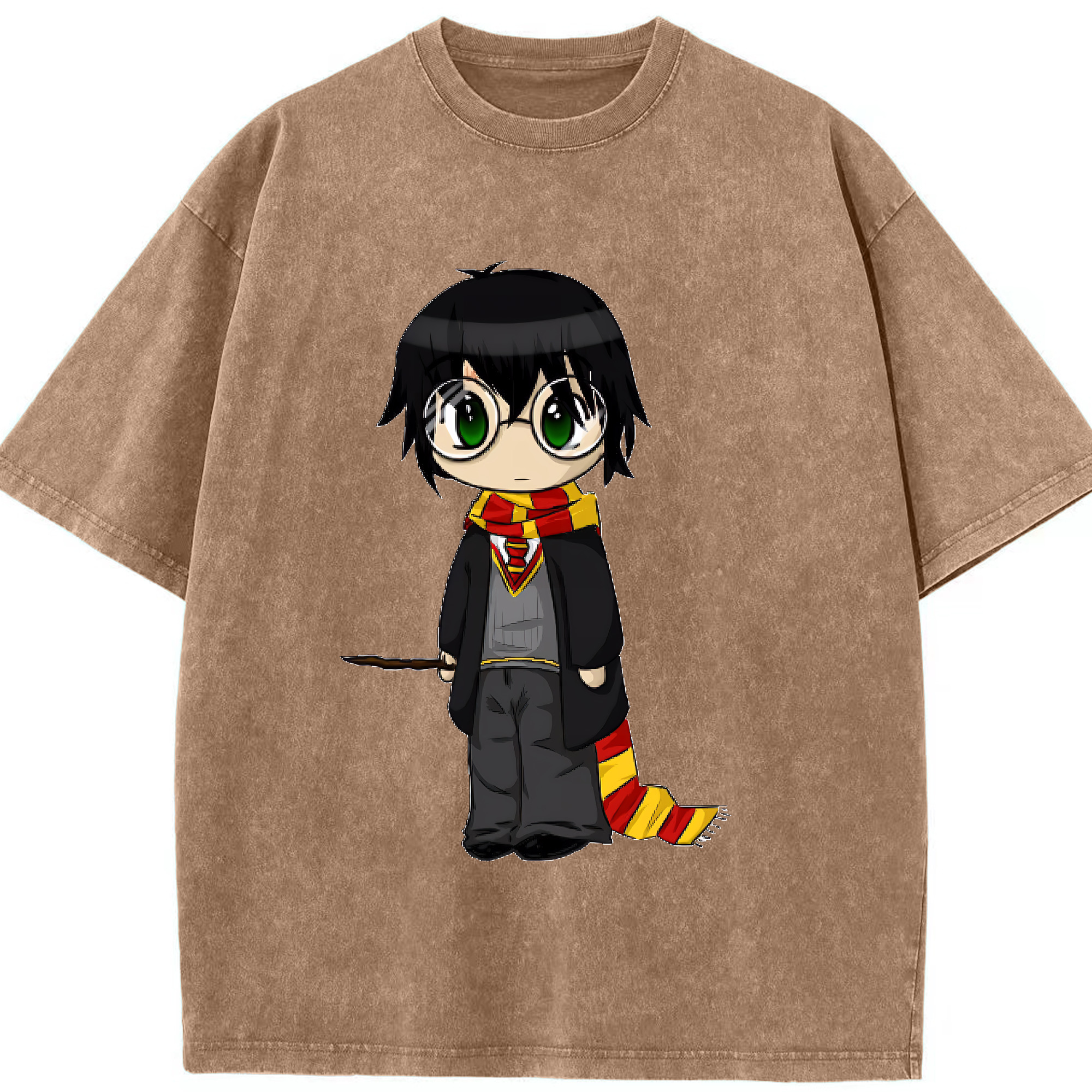 （画像用） Harry Potter ハリー・ポッターシリーズ 綿100% ヴィンテージ風 半袖Tシャツ（フロントプリント）