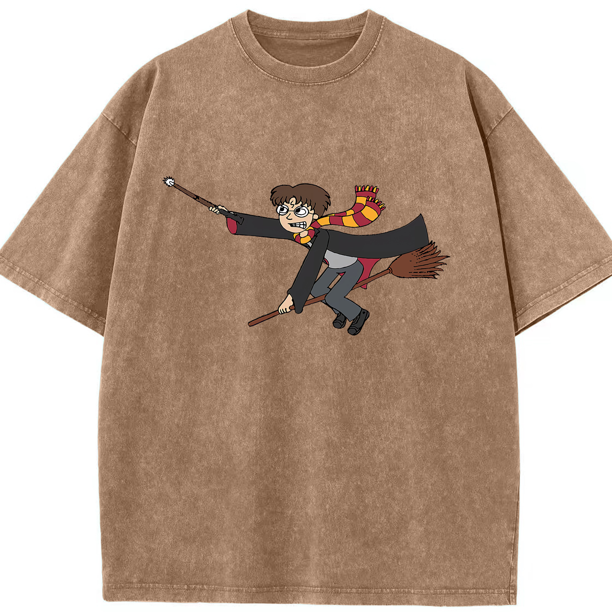 （画像用） Harry Potter ハリー・ポッターシリーズ 綿100% ヴィンテージ風 半袖Tシャツ（フロントプリント）