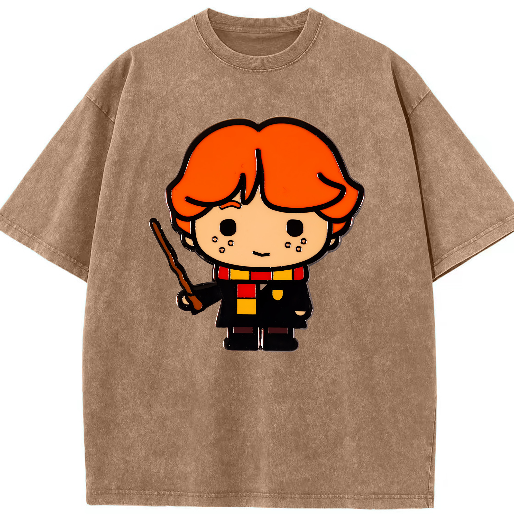（画像用） Harry Potter ハリー・ポッターシリーズ 綿100% ヴィンテージ風 半袖Tシャツ（フロントプリント）