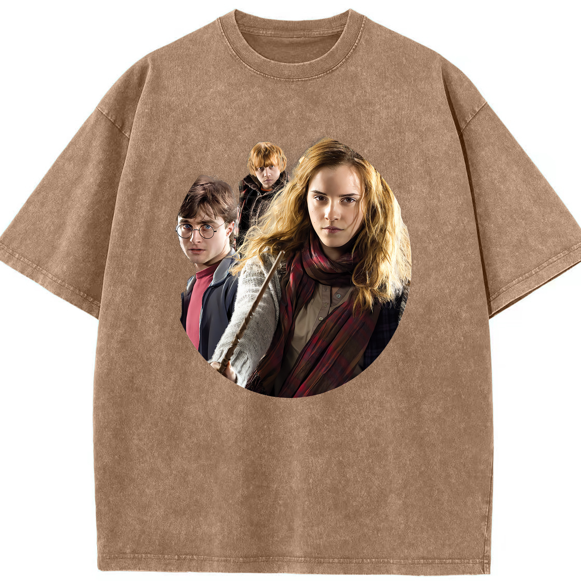 （画像用） Harry Potter ハリー・ポッターシリーズ 綿100% ヴィンテージ風 半袖Tシャツ（フロントプリント）