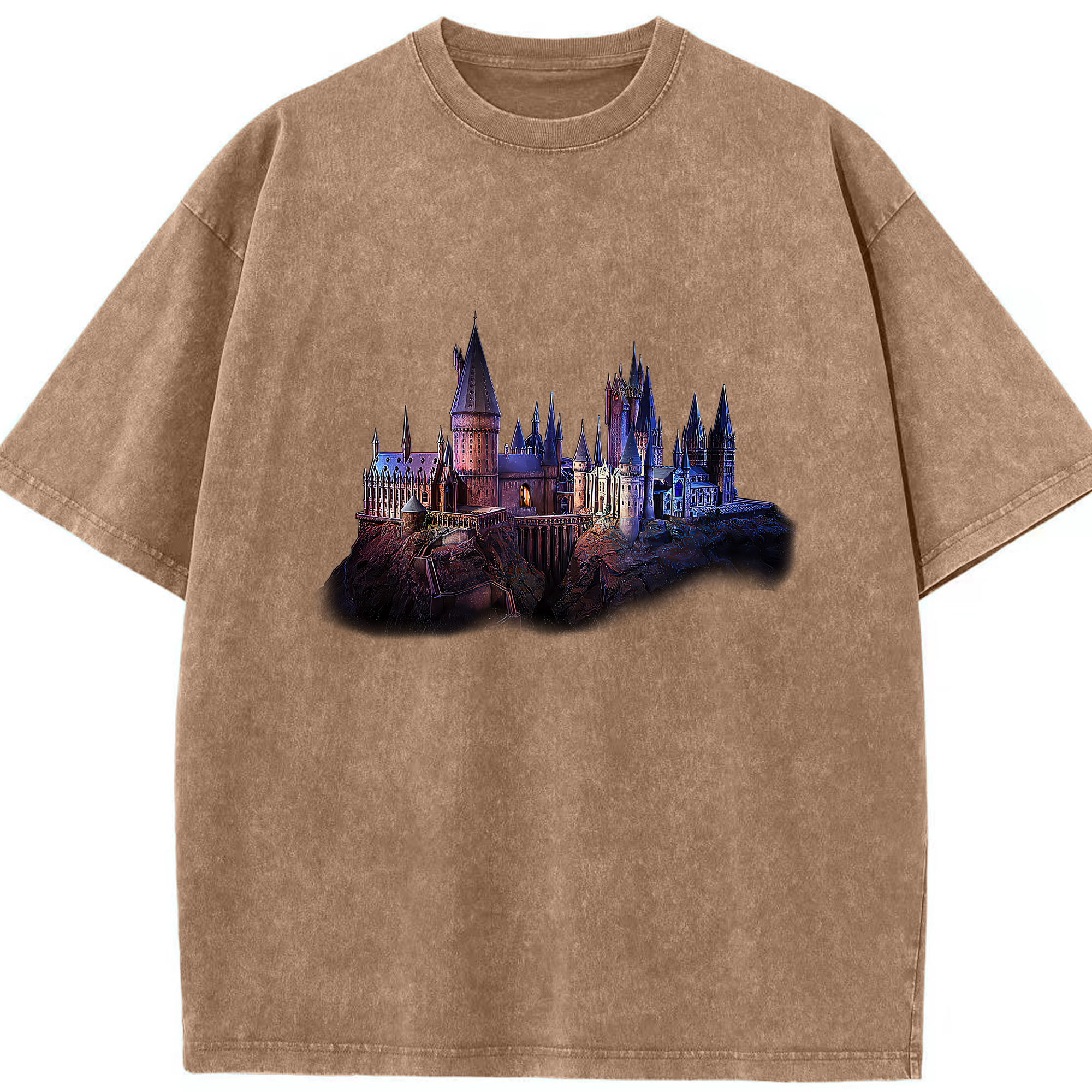 （画像用） Harry Potter ハリー・ポッターシリーズ 綿100% ヴィンテージ風 半袖Tシャツ（フロントプリント）