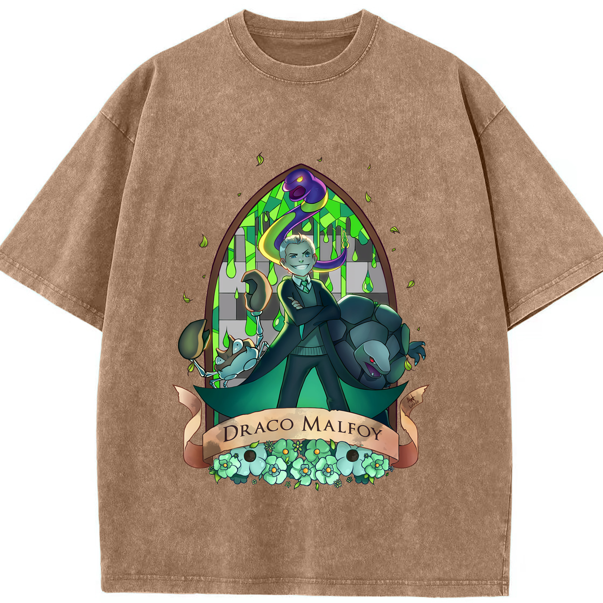 （画像用） Harry Potter ハリー・ポッターシリーズ 綿100% ヴィンテージ風 半袖Tシャツ（フロントプリント）