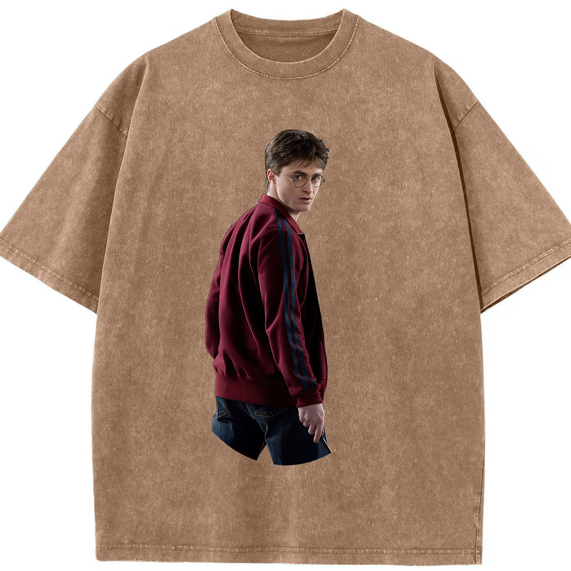 （画像用） Harry Potter ハリー・ポッターシリーズ 綿100% ヴィンテージ風 半袖Tシャツ（フロントプリント）