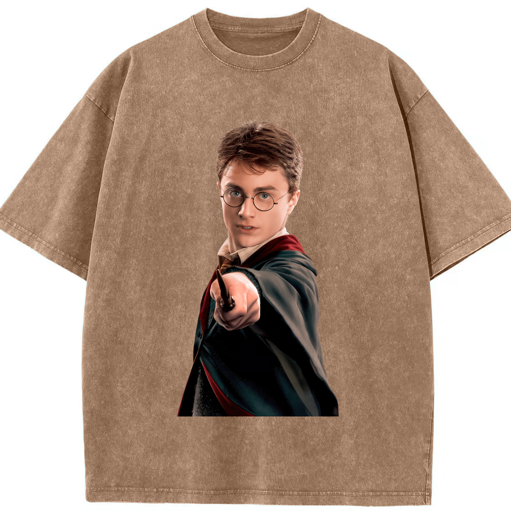 （画像用） Harry Potter ハリー・ポッターシリーズ 綿100% ヴィンテージ風 半袖Tシャツ（フロントプリント）