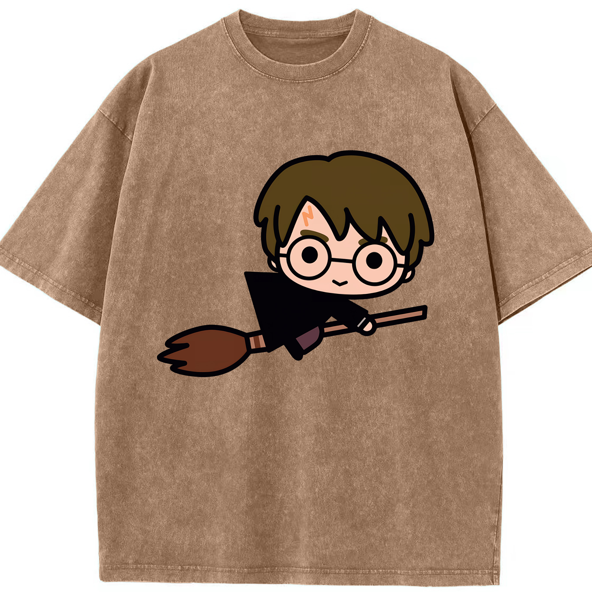 （画像用） Harry Potter ハリー・ポッターシリーズ 綿100% ヴィンテージ風 半袖Tシャツ（フロントプリント）