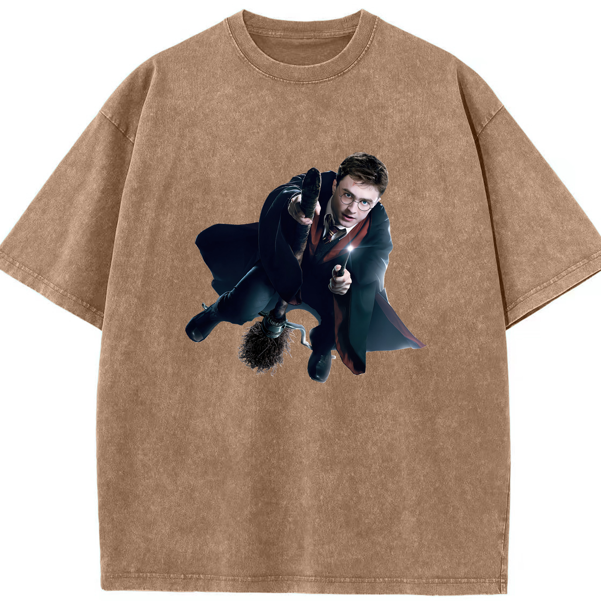 （画像用） Harry Potter ハリー・ポッターシリーズ 綿100% ヴィンテージ風 半袖Tシャツ（フロントプリント）