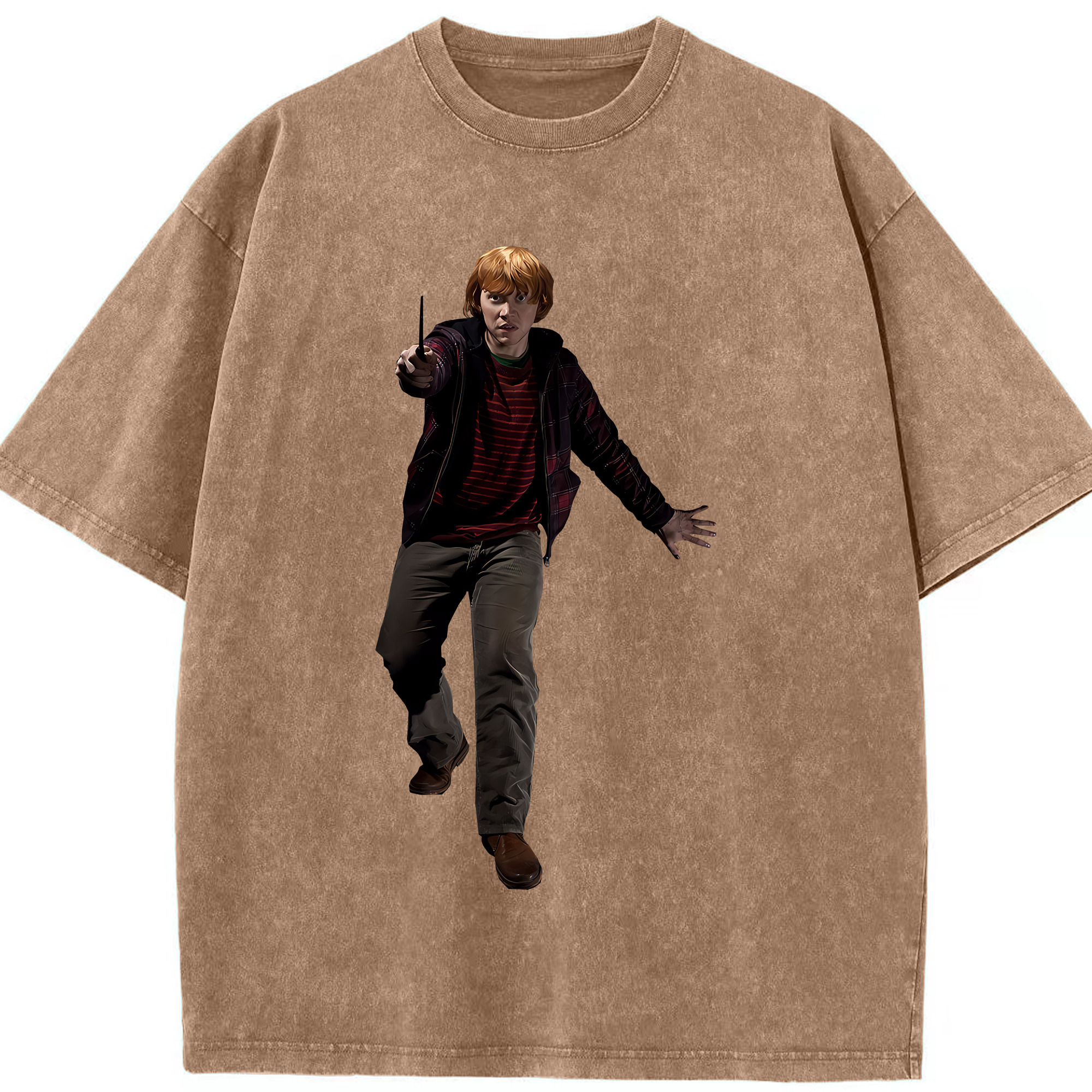 （画像用） Harry Potter ハリー・ポッターシリーズ 綿100% ヴィンテージ風 半袖Tシャツ（フロントプリント）