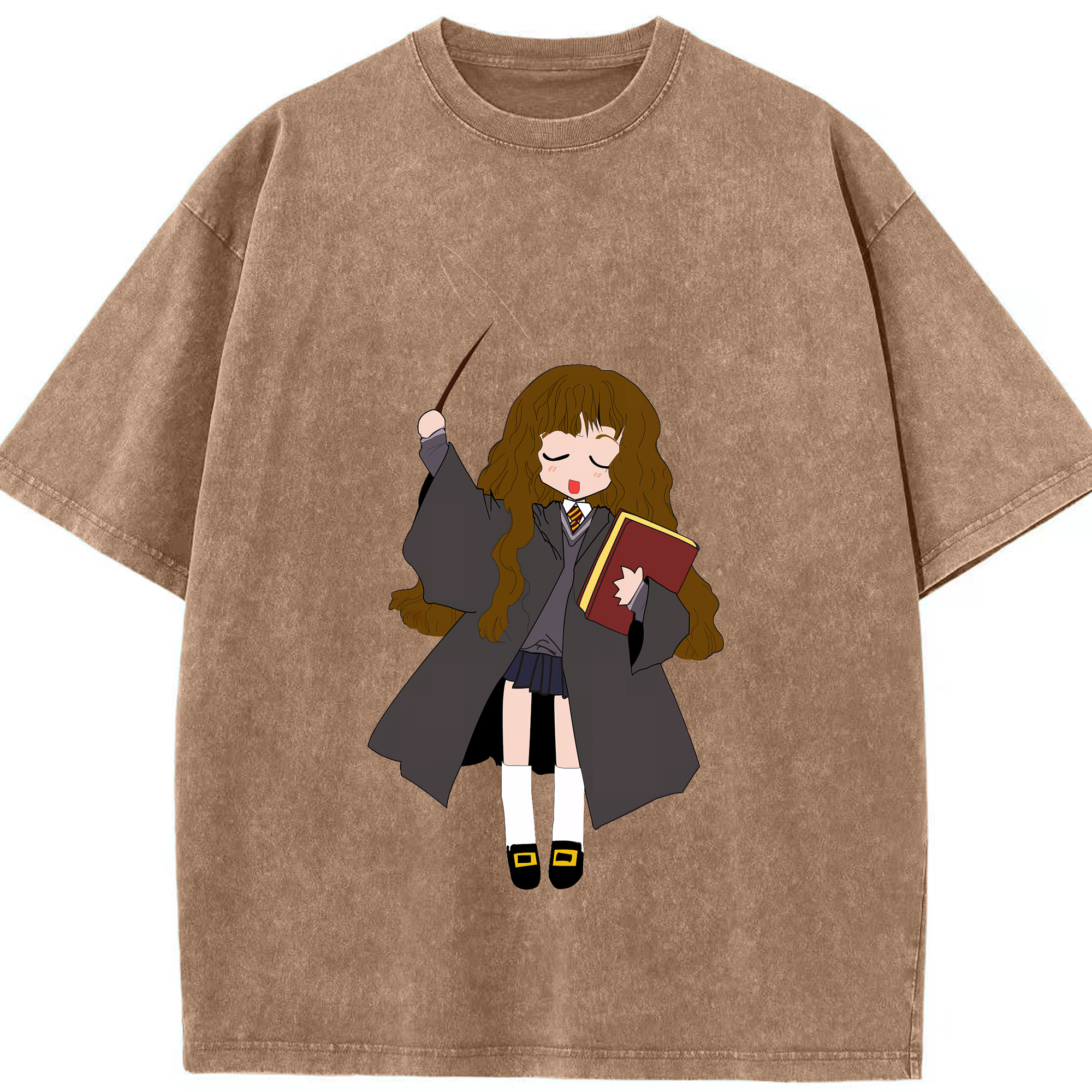 （画像用） Harry Potter ハリー・ポッターシリーズ 綿100% ヴィンテージ風 半袖Tシャツ（フロントプリント）