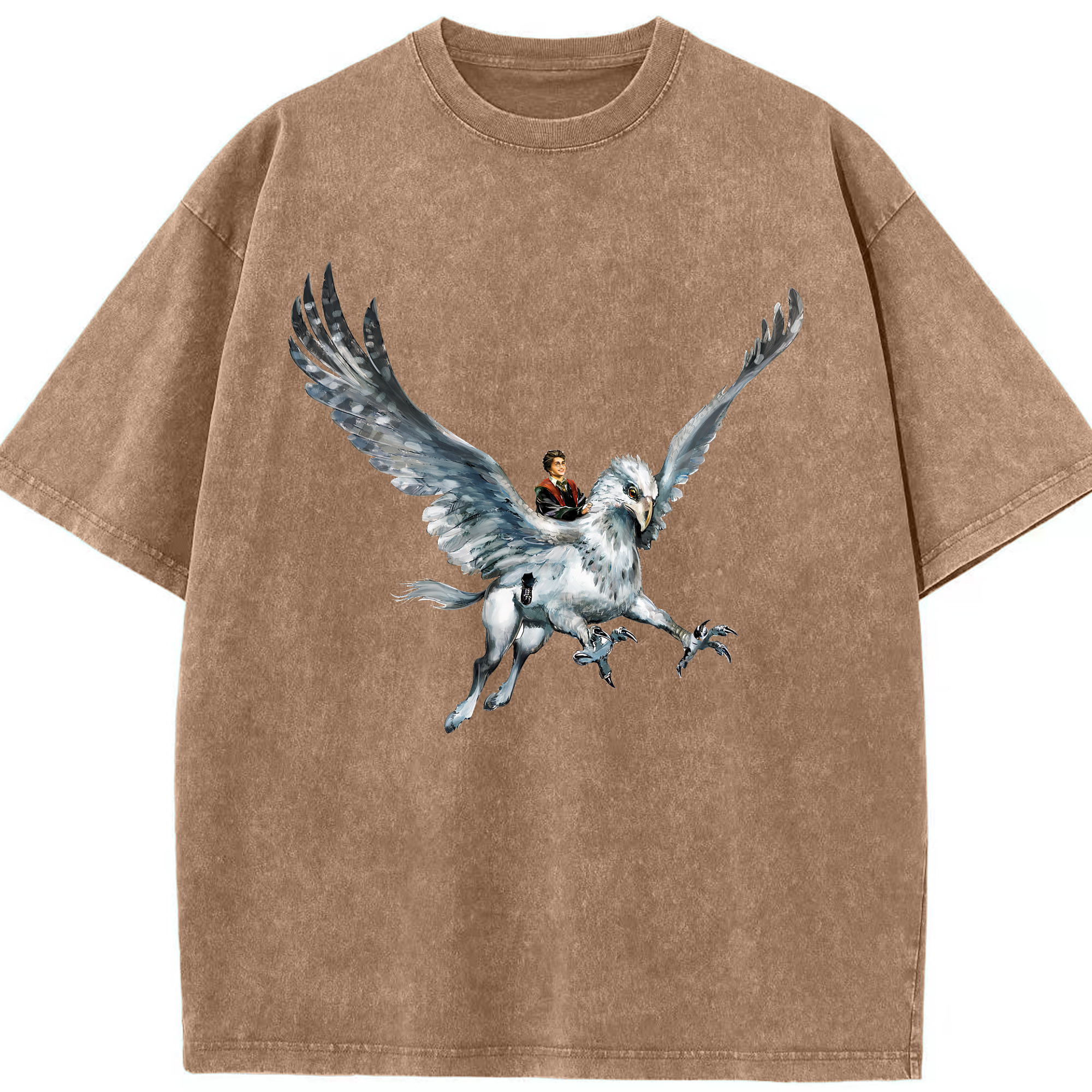 （画像用） Harry Potter ハリー・ポッターシリーズ 綿100% ヴィンテージ風 半袖Tシャツ（フロントプリント）