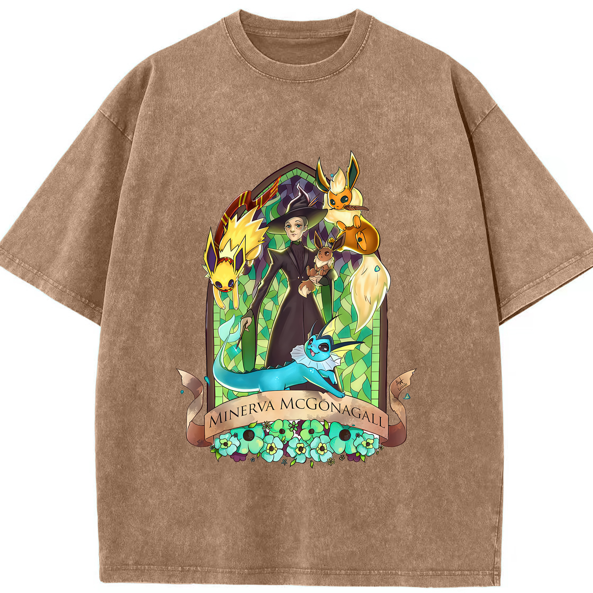 （画像用） Harry Potter ハリー・ポッターシリーズ 綿100% ヴィンテージ風 半袖Tシャツ（フロントプリント）