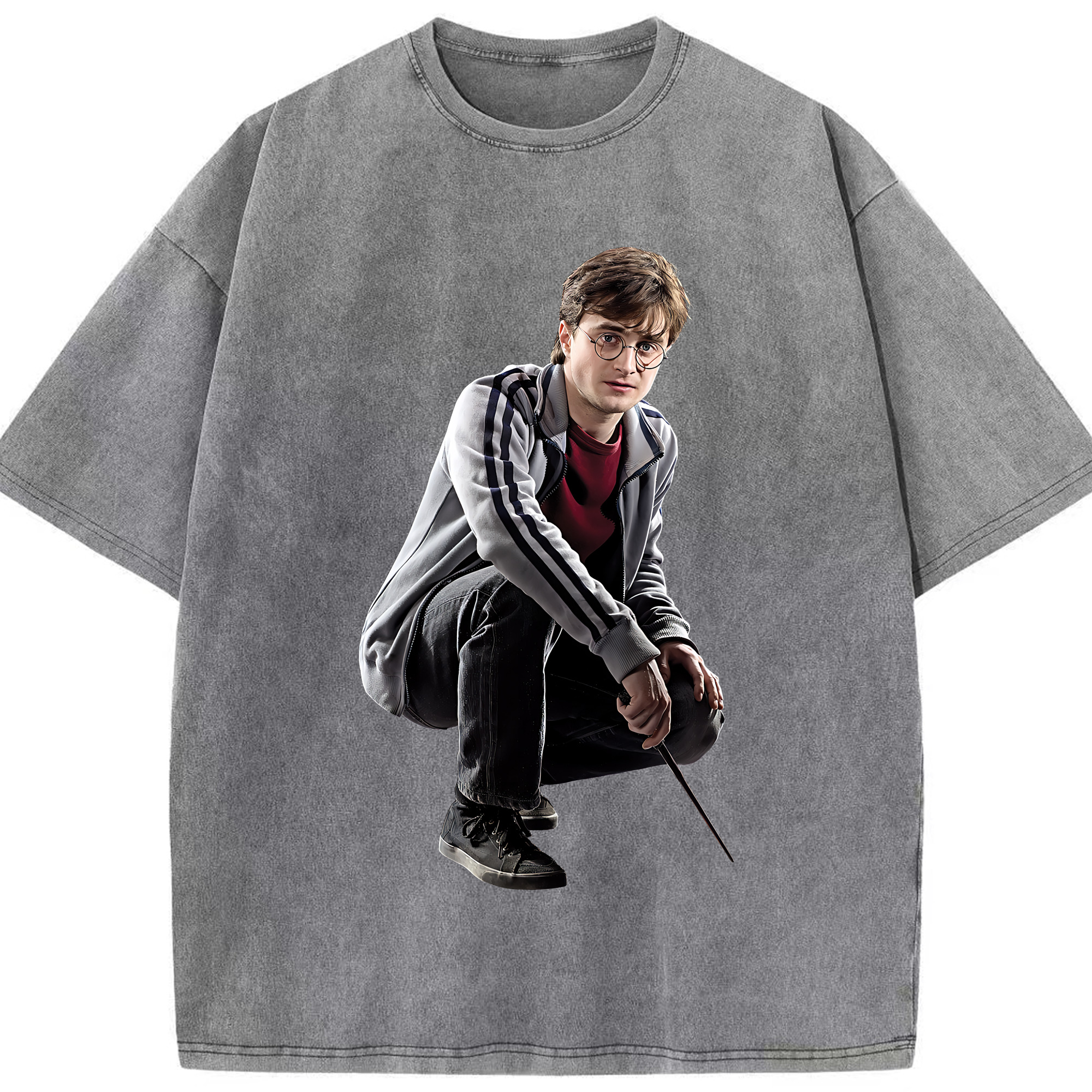 （画像用） Harry Potter ハリー・ポッターシリーズ 綿100% ヴィンテージ風 半袖Tシャツ（フロントプリント）