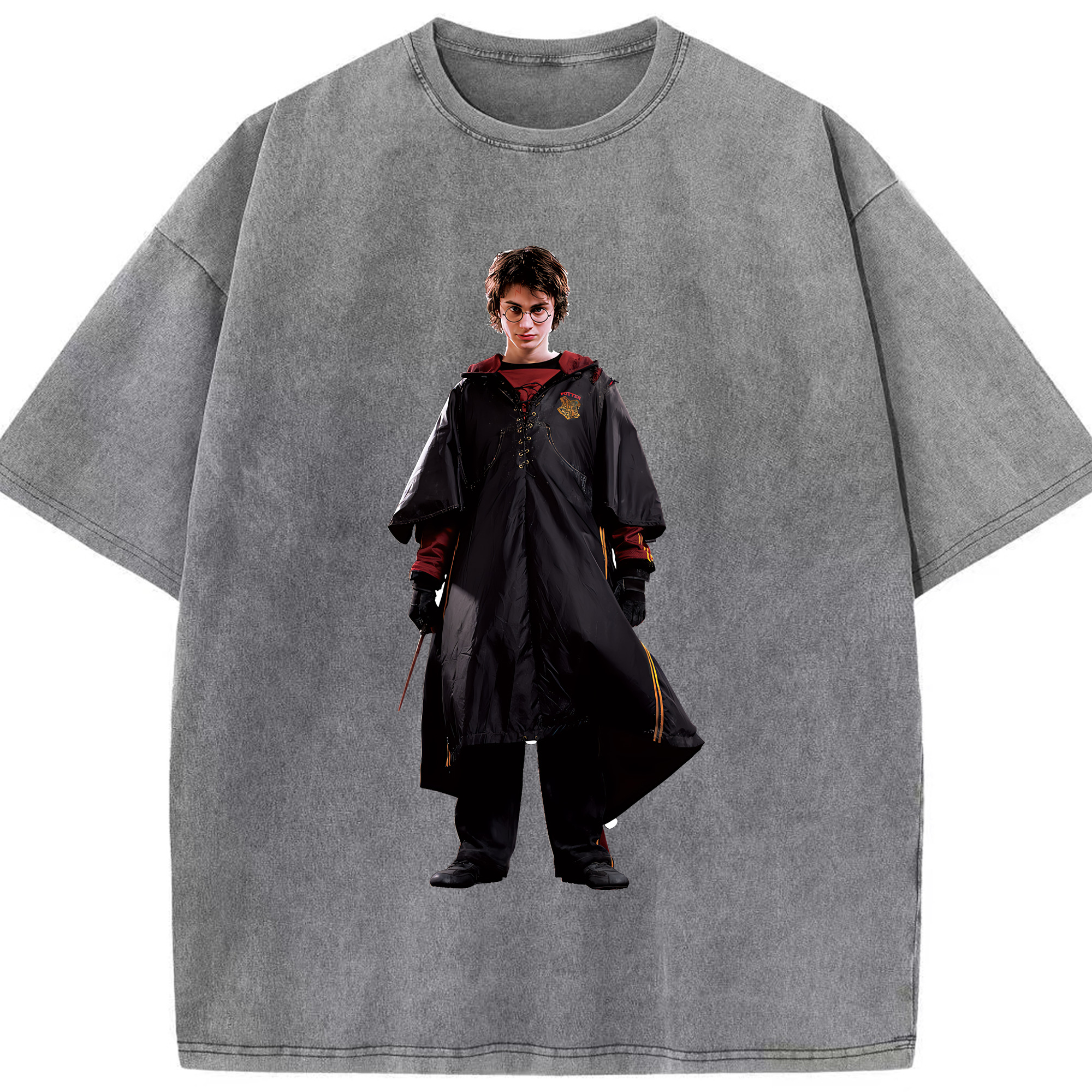 （画像用） Harry Potter ハリー・ポッターシリーズ 綿100% ヴィンテージ風 半袖Tシャツ（フロントプリント）