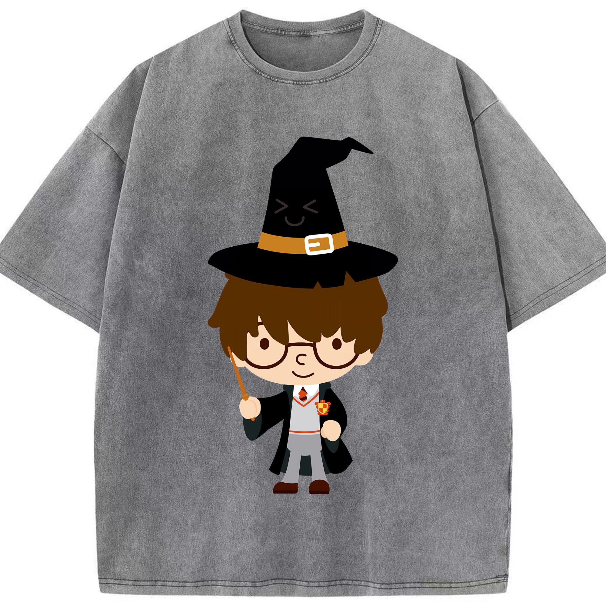 （画像用） Harry Potter ハリー・ポッターシリーズ 綿100% ヴィンテージ風 半袖Tシャツ（フロントプリント）
