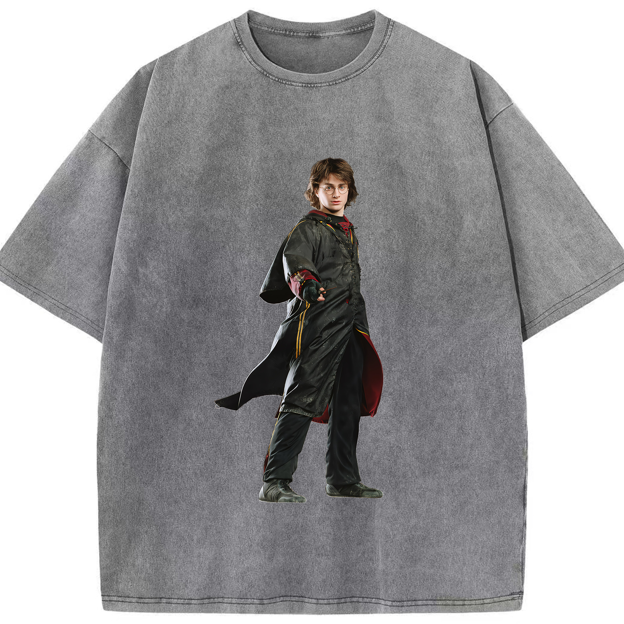 （画像用） Harry Potter ハリー・ポッターシリーズ 綿100% ヴィンテージ風 半袖Tシャツ（フロントプリント）