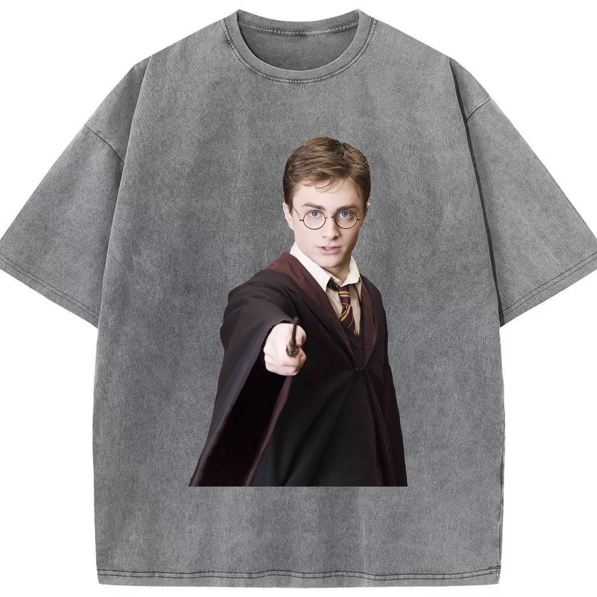 （画像用） Harry Potter ハリー・ポッターシリーズ 綿100% ヴィンテージ風 半袖Tシャツ（フロントプリント）