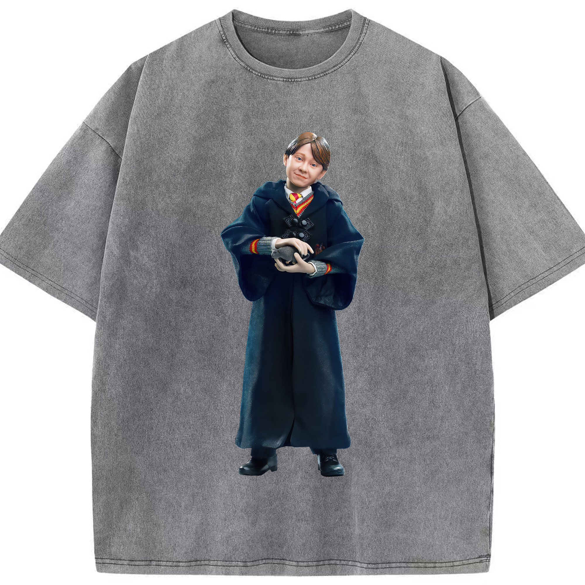 （画像用） Harry Potter ハリー・ポッターシリーズ 綿100% ヴィンテージ風 半袖Tシャツ（フロントプリント）
