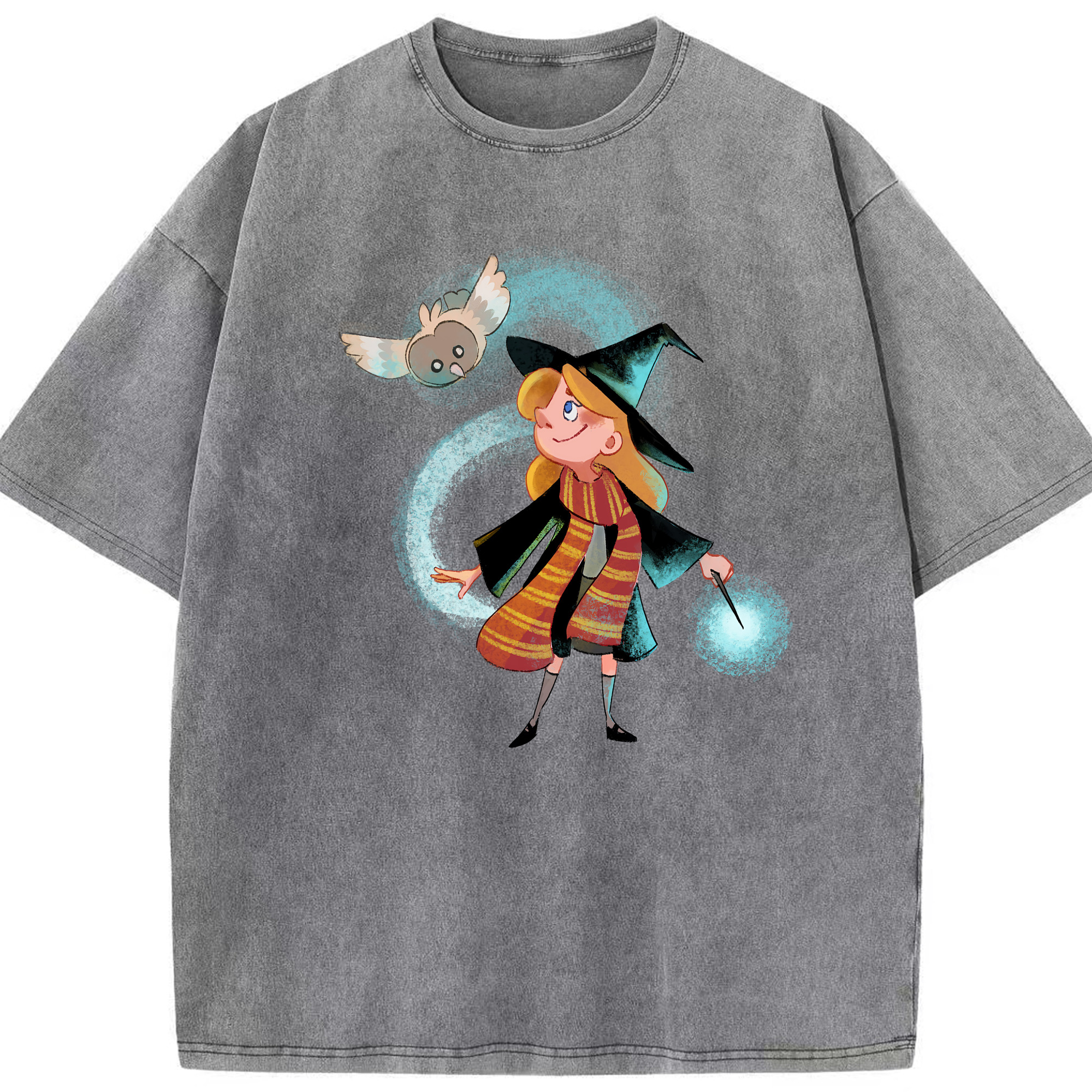 （画像用） Harry Potter ハリー・ポッターシリーズ 綿100% ヴィンテージ風 半袖Tシャツ（フロントプリント）