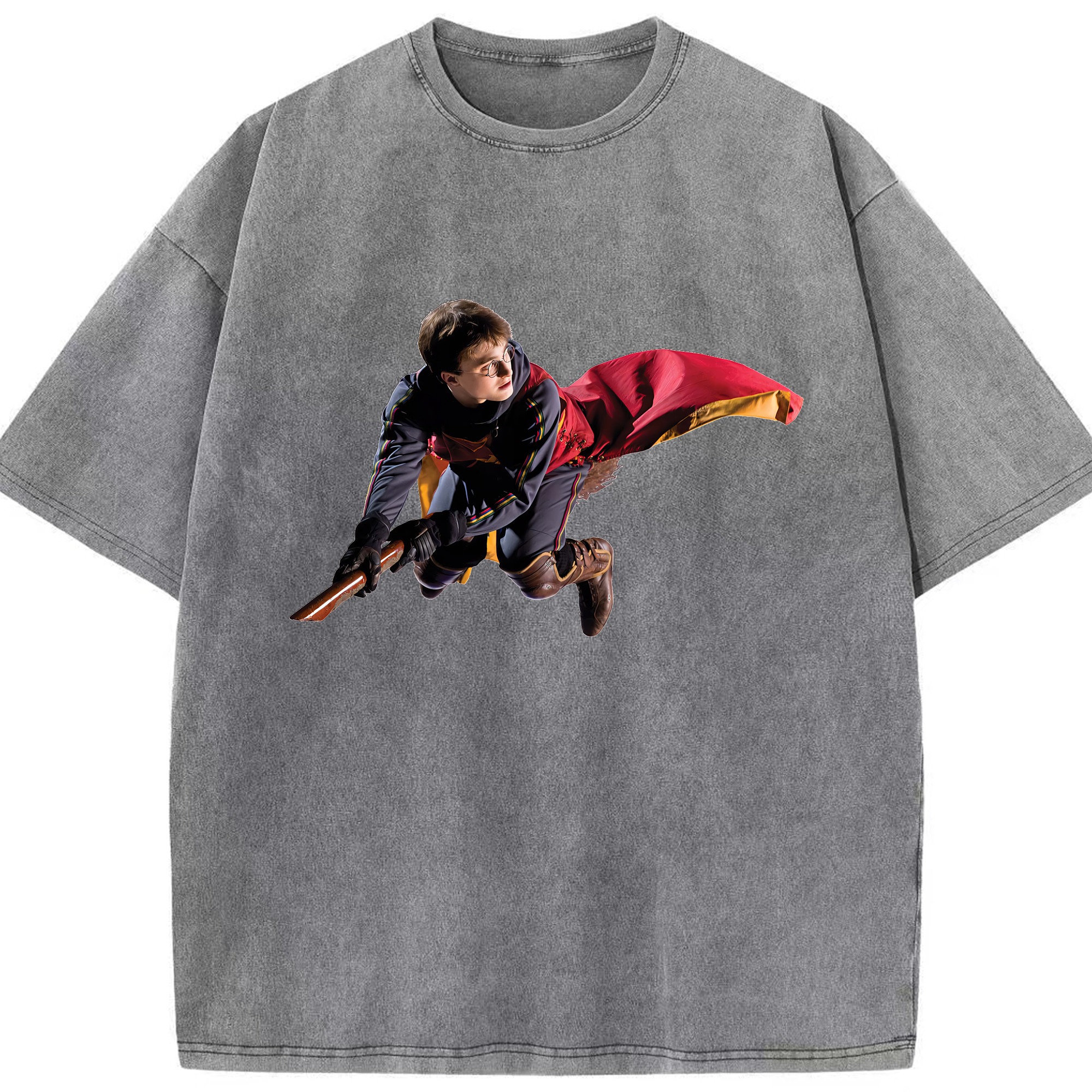（画像用） Harry Potter ハリー・ポッターシリーズ 綿100% ヴィンテージ風 半袖Tシャツ（フロントプリント）