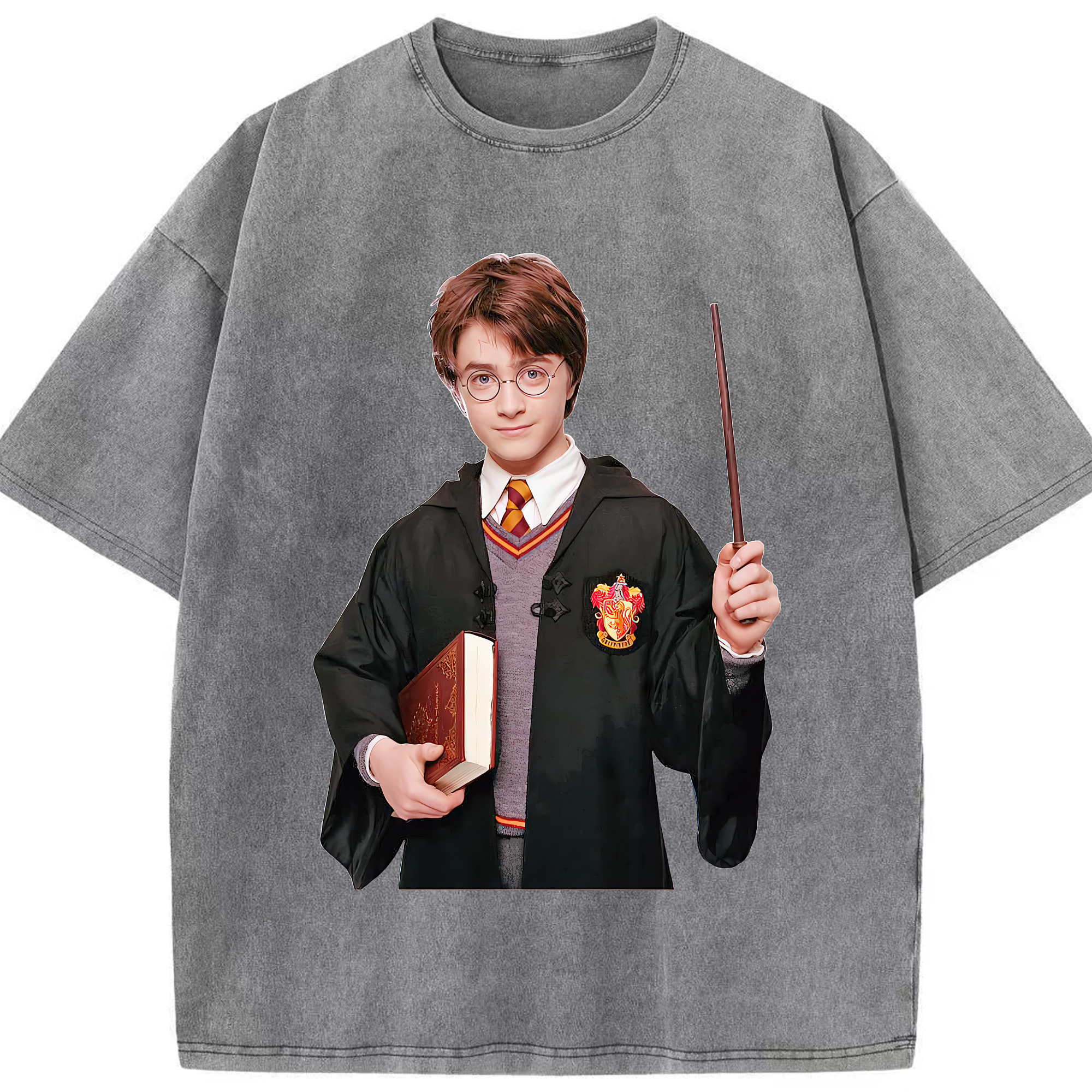 （画像用） Harry Potter ハリー・ポッターシリーズ 綿100% ヴィンテージ風 半袖Tシャツ（フロントプリント）