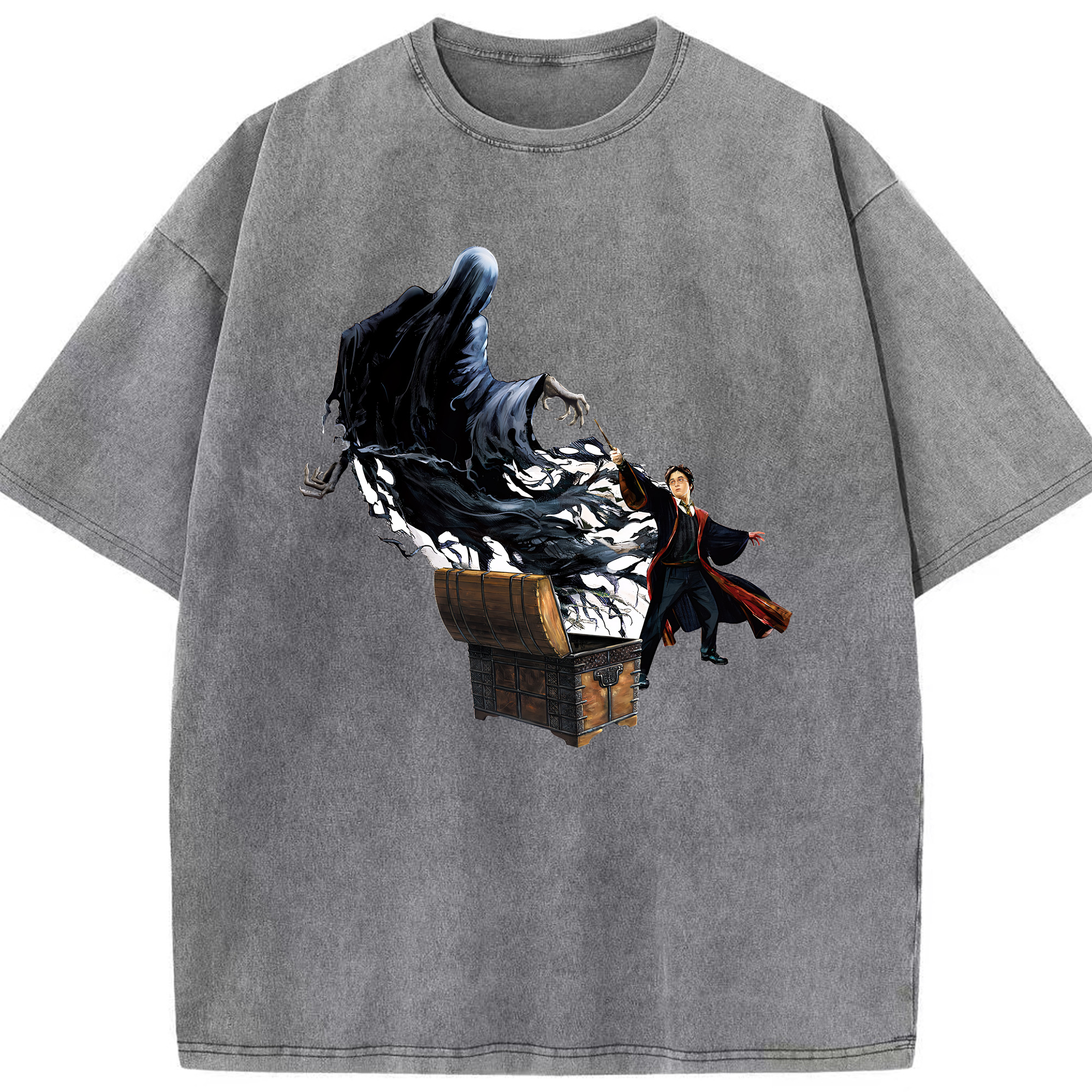 （画像用） Harry Potter ハリー・ポッターシリーズ 綿100% ヴィンテージ風 半袖Tシャツ（フロントプリント）