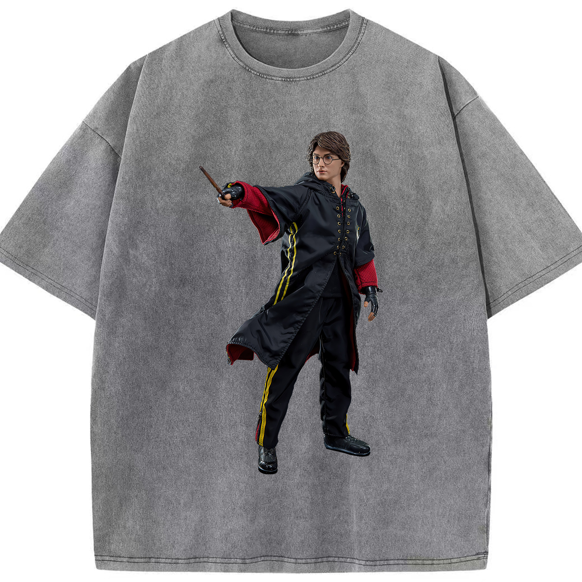 （画像用） Harry Potter ハリー・ポッターシリーズ 綿100% ヴィンテージ風 半袖Tシャツ（フロントプリント）