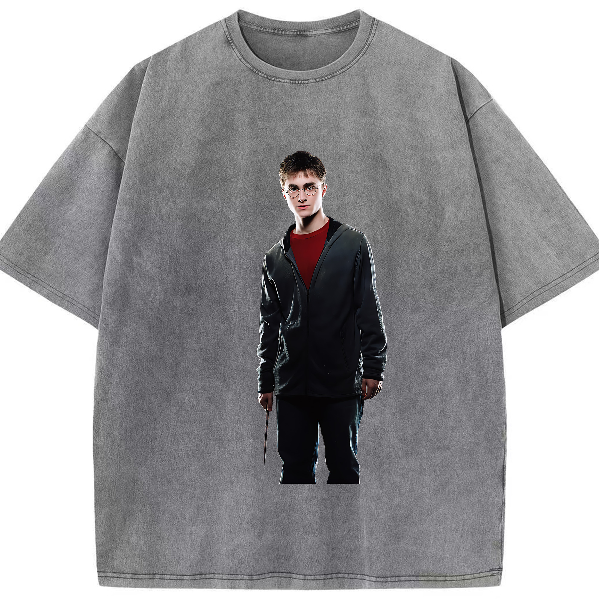 （画像用） Harry Potter ハリー・ポッターシリーズ 綿100% ヴィンテージ風 半袖Tシャツ（フロントプリント）