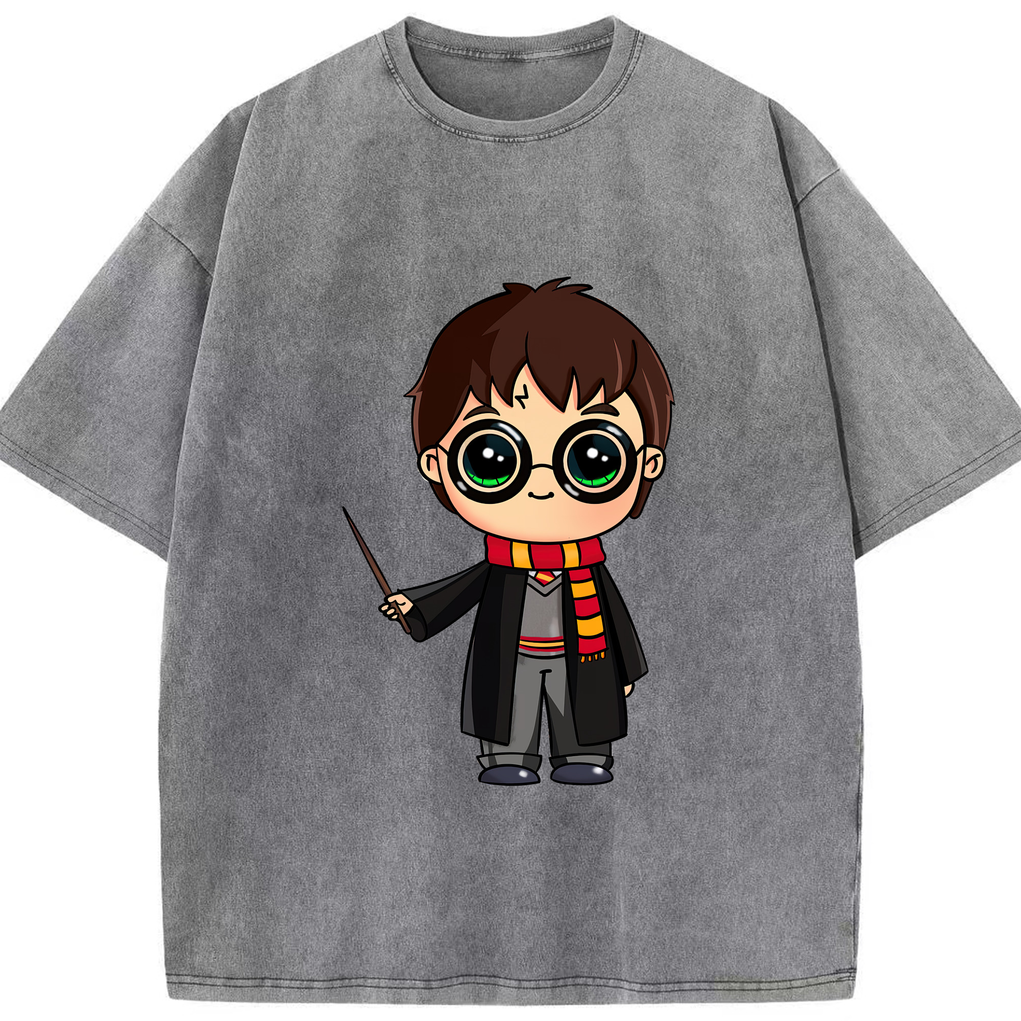 （画像用） Harry Potter ハリー・ポッターシリーズ 綿100% ヴィンテージ風 半袖Tシャツ（フロントプリント）
