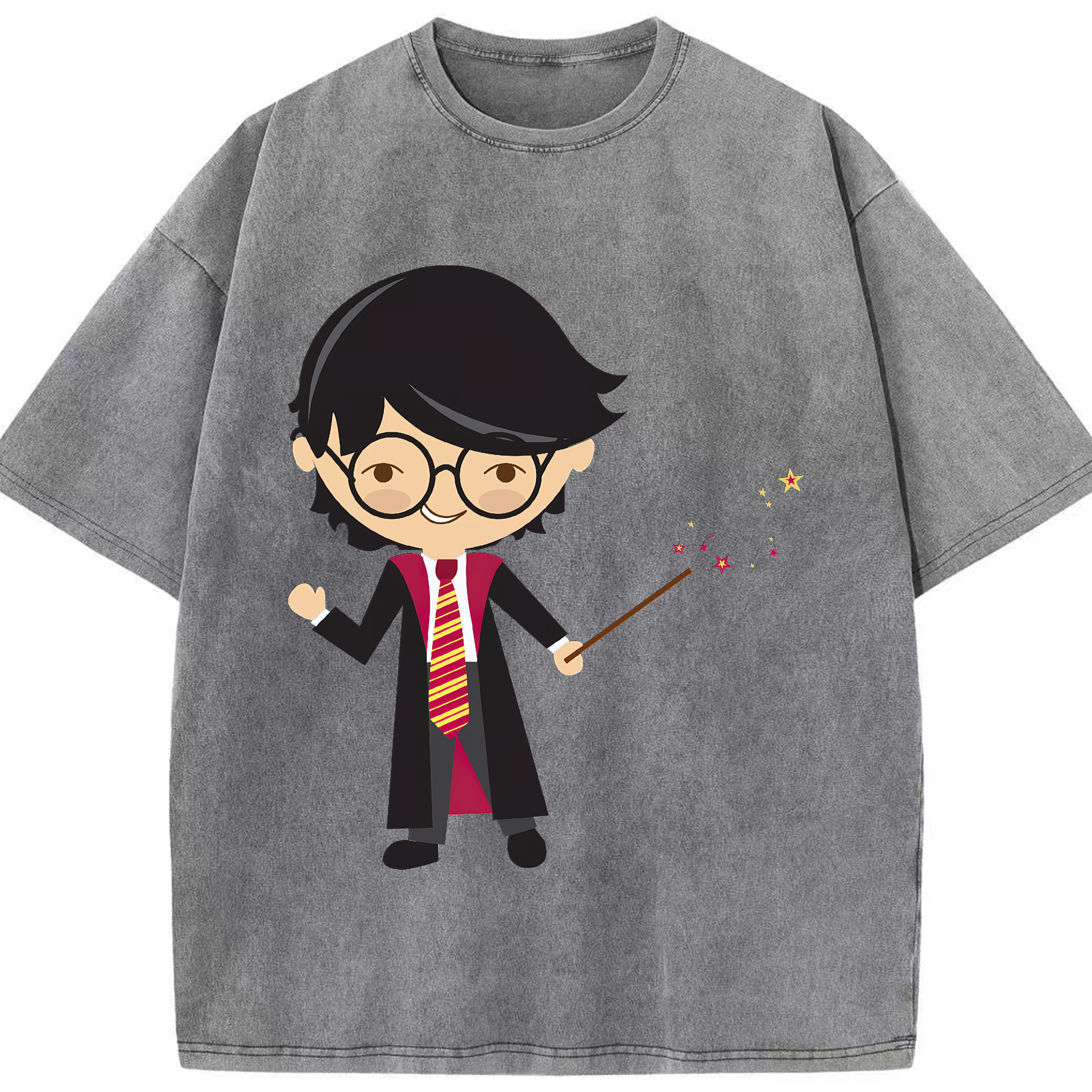 （画像用） Harry Potter ハリー・ポッターシリーズ 綿100% ヴィンテージ風 半袖Tシャツ（フロントプリント）