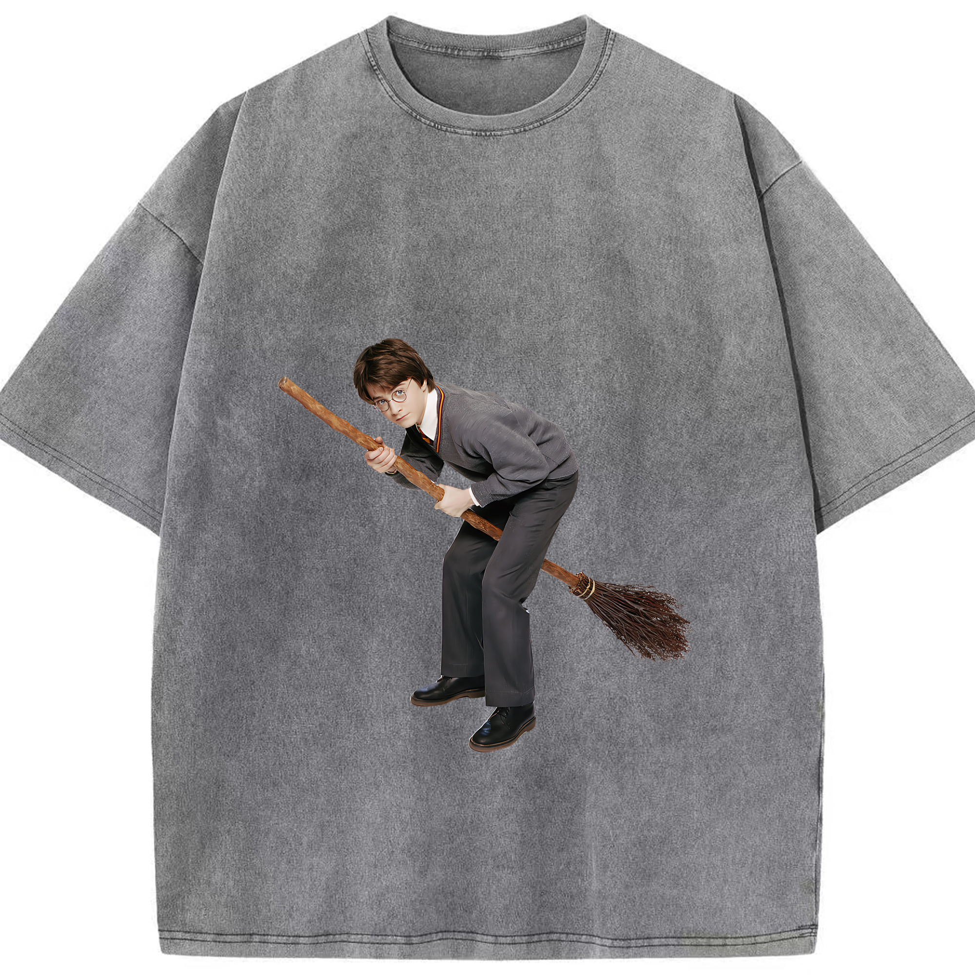 （画像用） Harry Potter ハリー・ポッターシリーズ 綿100% ヴィンテージ風 半袖Tシャツ（フロントプリント）