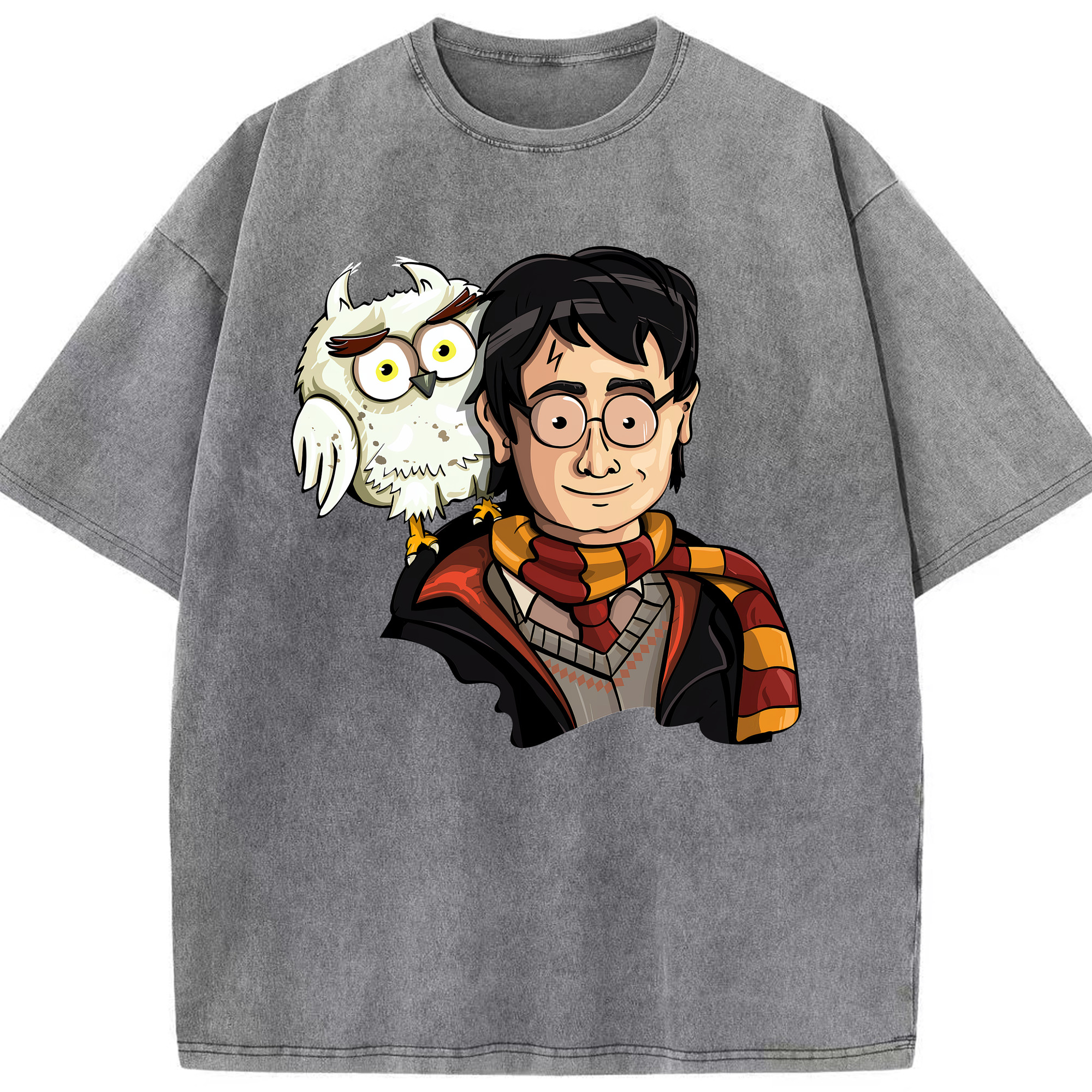 （画像用） Harry Potter ハリー・ポッターシリーズ 綿100% ヴィンテージ風 半袖Tシャツ（フロントプリント）