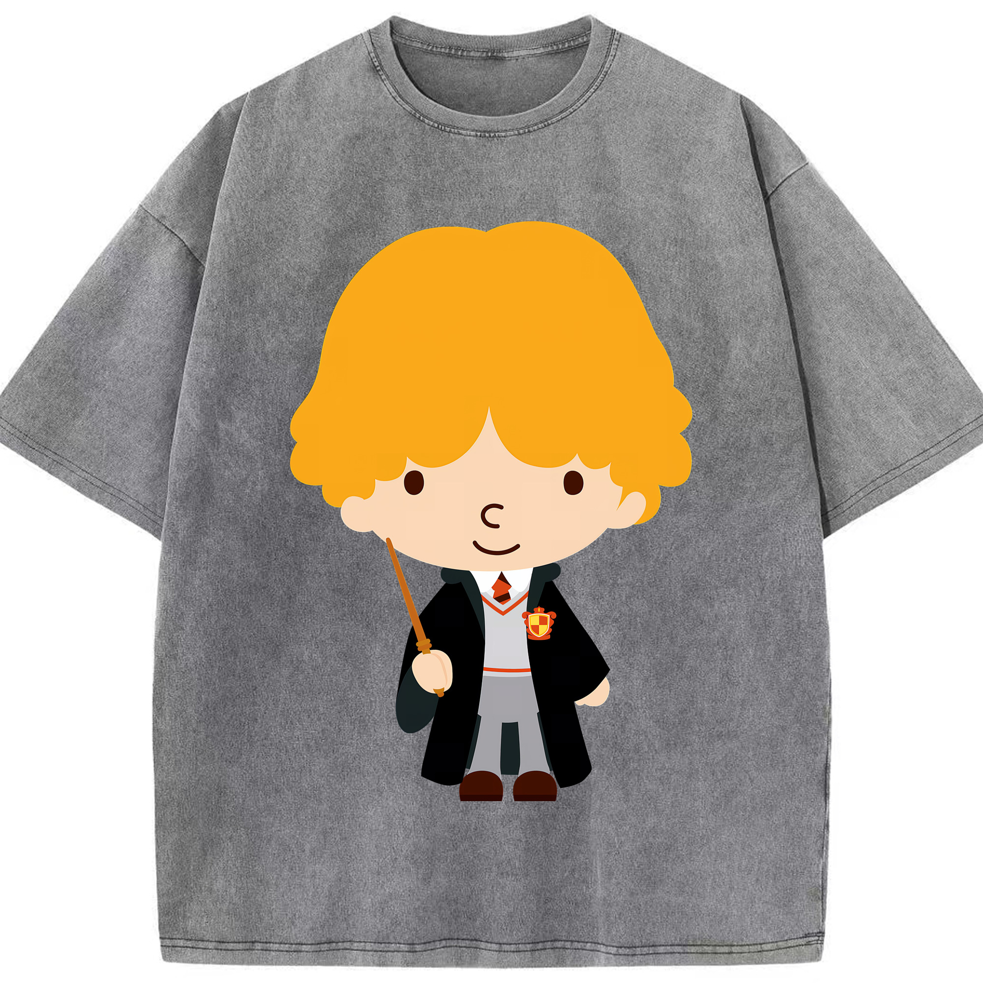 （画像用） Harry Potter ハリー・ポッターシリーズ 綿100% ヴィンテージ風 半袖Tシャツ（フロントプリント）