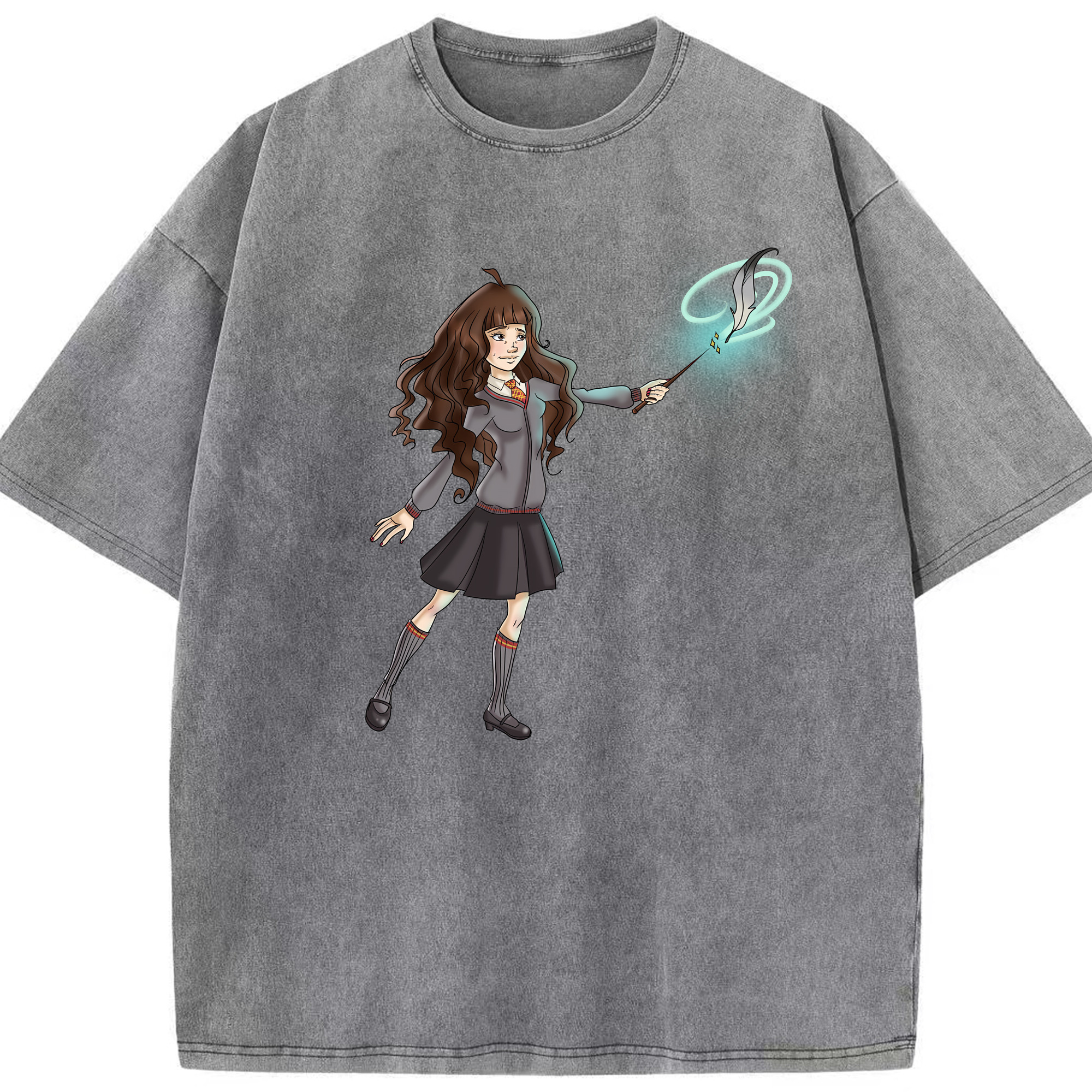 （画像用） Harry Potter ハリー・ポッターシリーズ 綿100% ヴィンテージ風 半袖Tシャツ（フロントプリント）