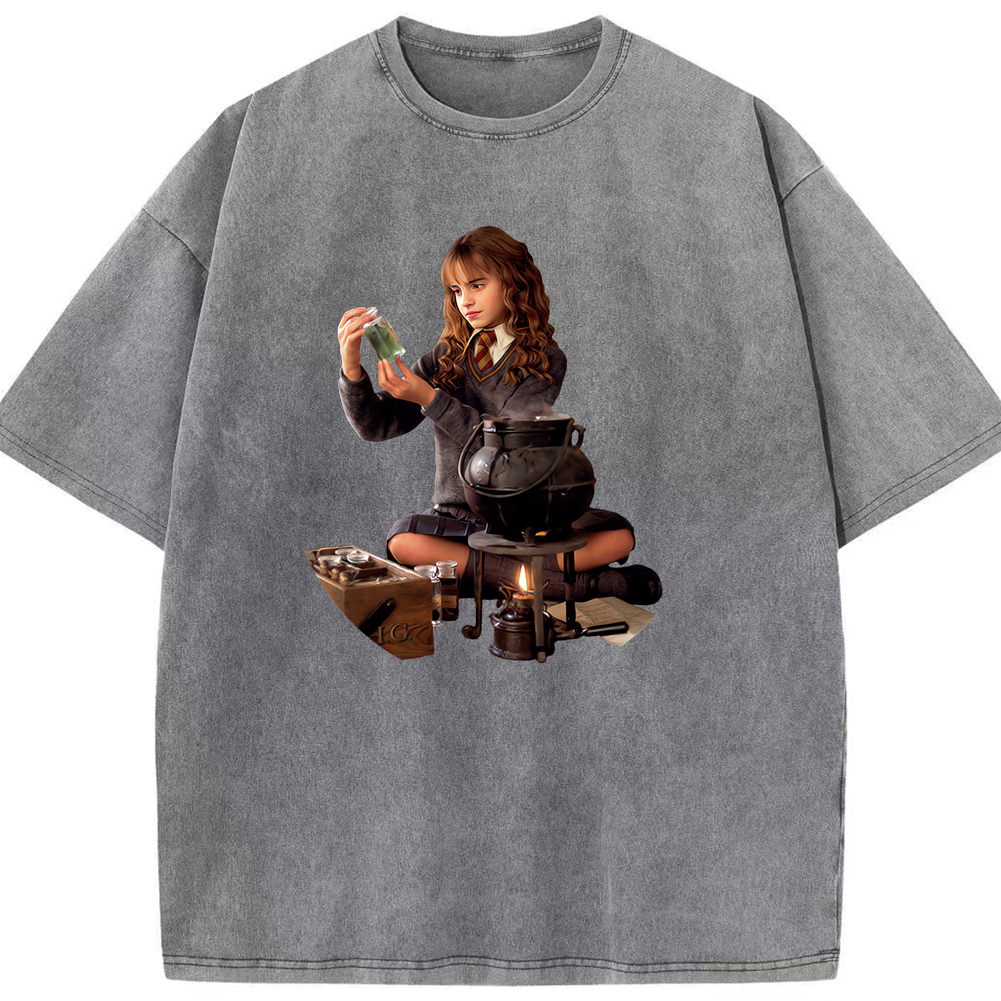（画像用） Harry Potter ハリー・ポッターシリーズ 綿100% ヴィンテージ風 半袖Tシャツ（フロントプリント）