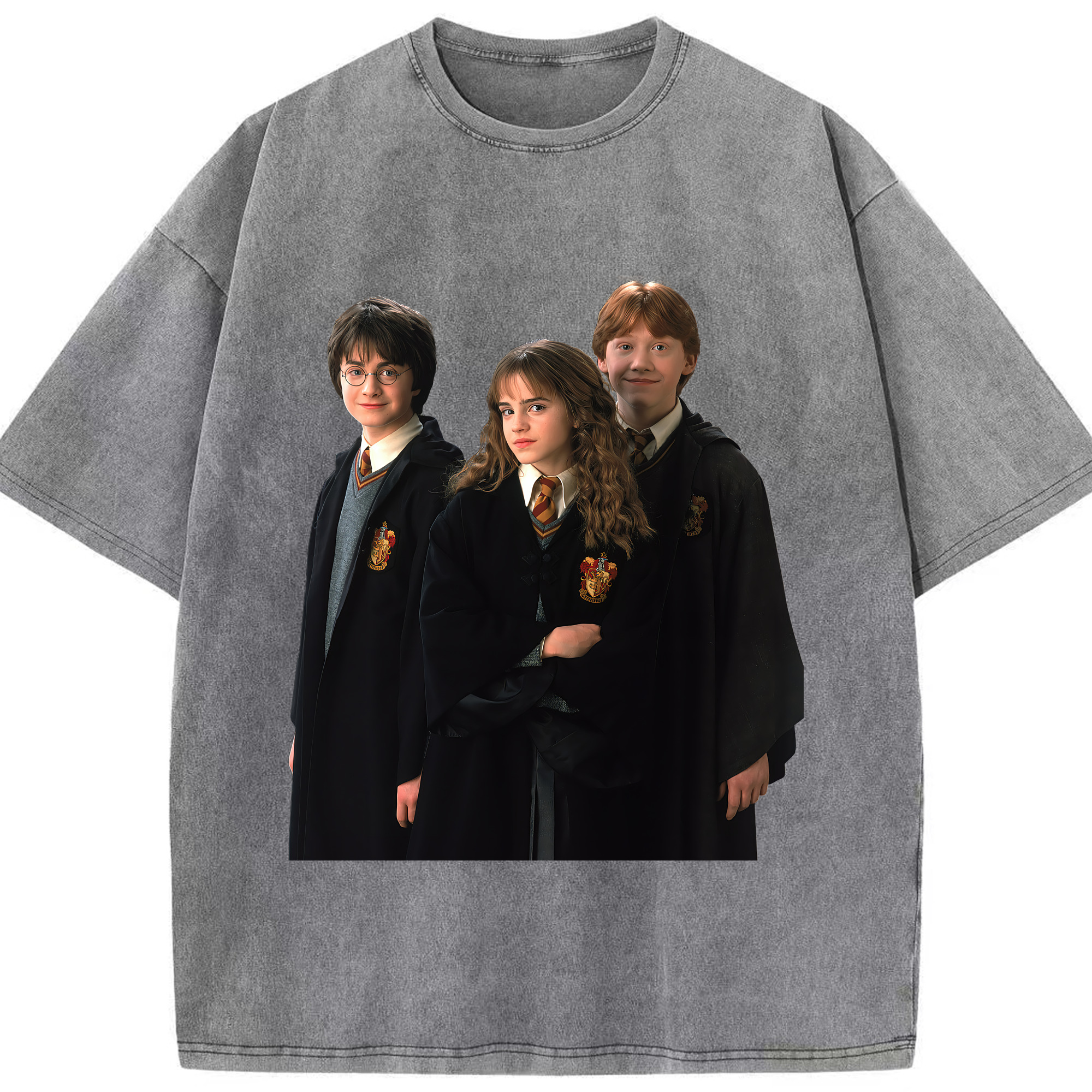 （画像用） Harry Potter ハリー・ポッターシリーズ 綿100% ヴィンテージ風 半袖Tシャツ（フロントプリント）