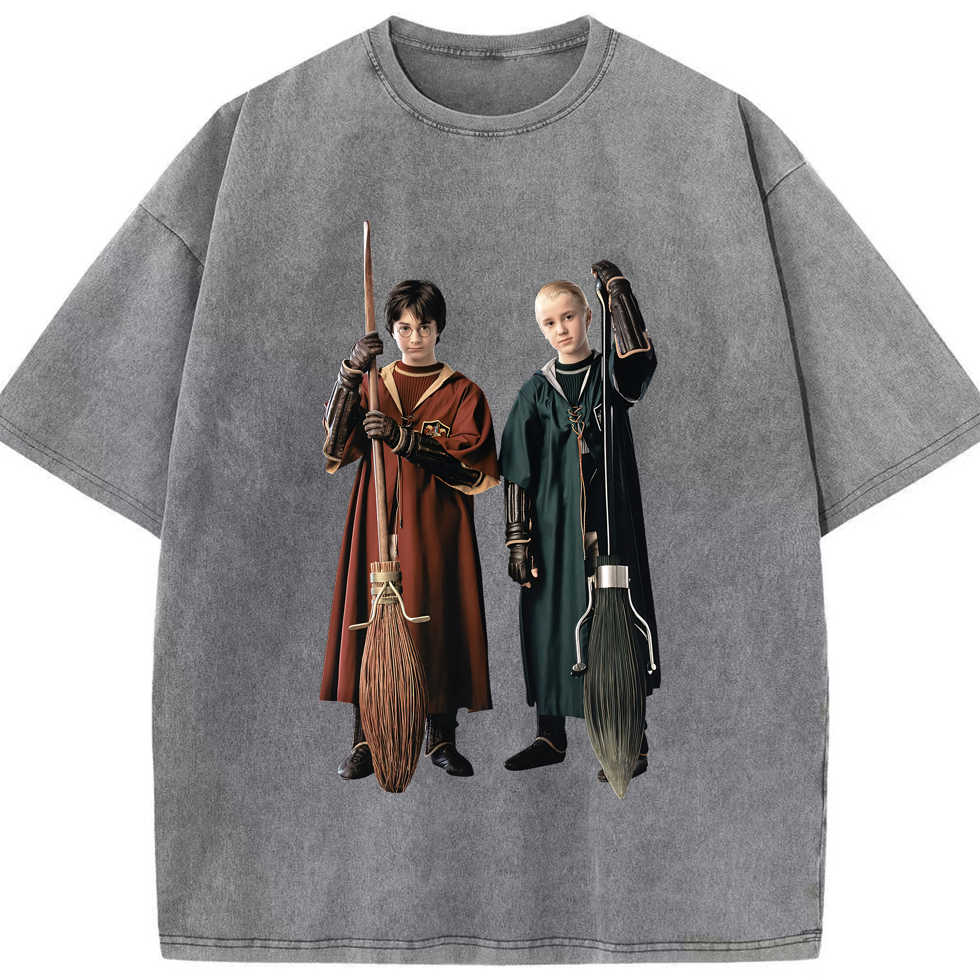 （画像用） Harry Potter ハリー・ポッターシリーズ 綿100% ヴィンテージ風 半袖Tシャツ（フロントプリント）