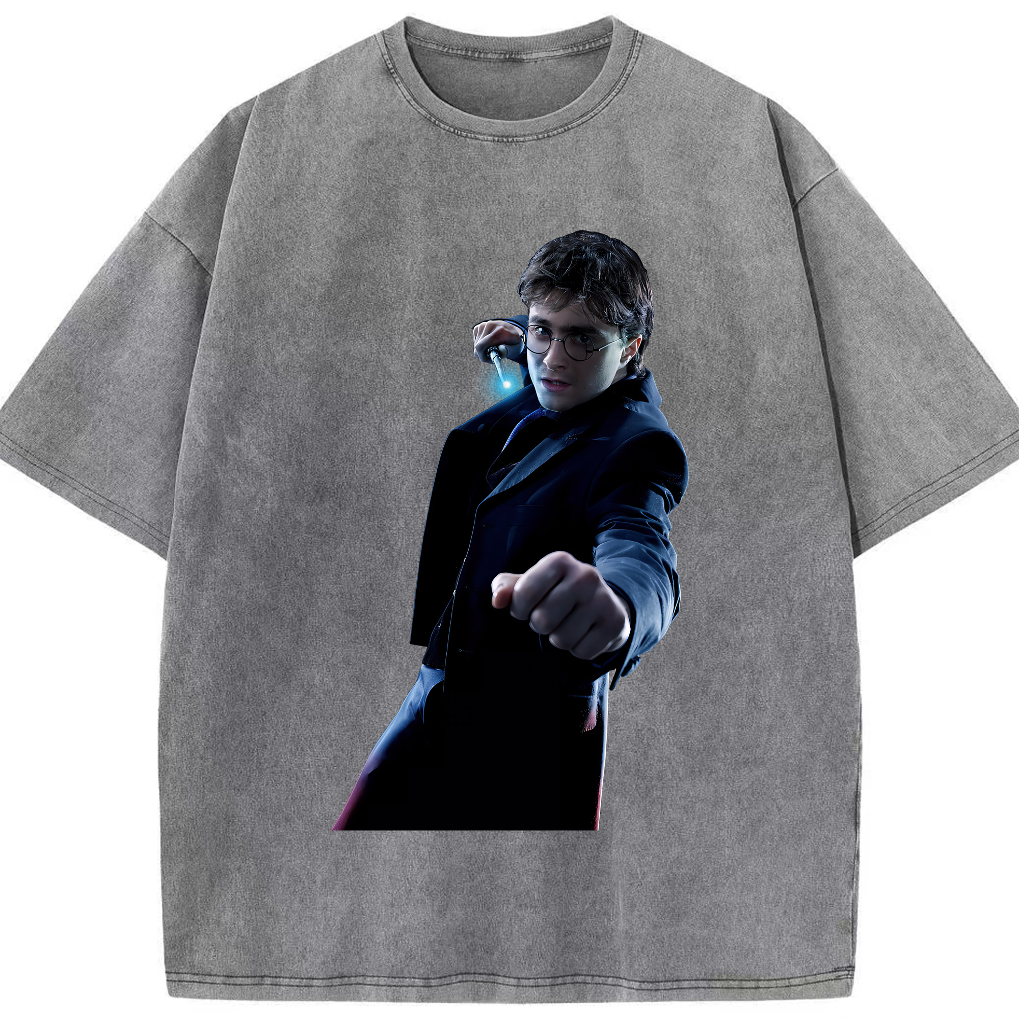 （画像用） Harry Potter ハリー・ポッターシリーズ 綿100% ヴィンテージ風 半袖Tシャツ（フロントプリント）