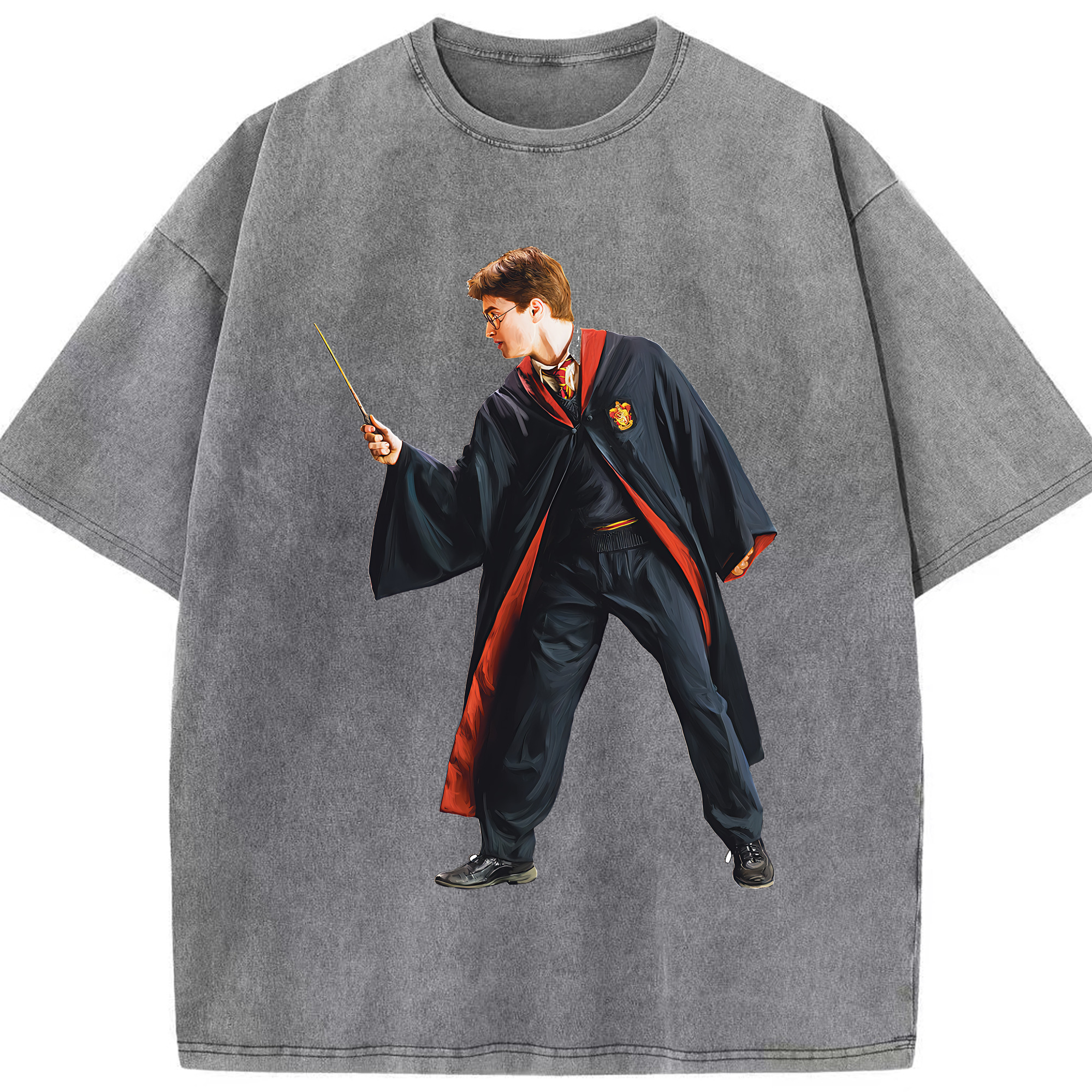 （画像用） Harry Potter ハリー・ポッターシリーズ 綿100% ヴィンテージ風 半袖Tシャツ（フロントプリント）