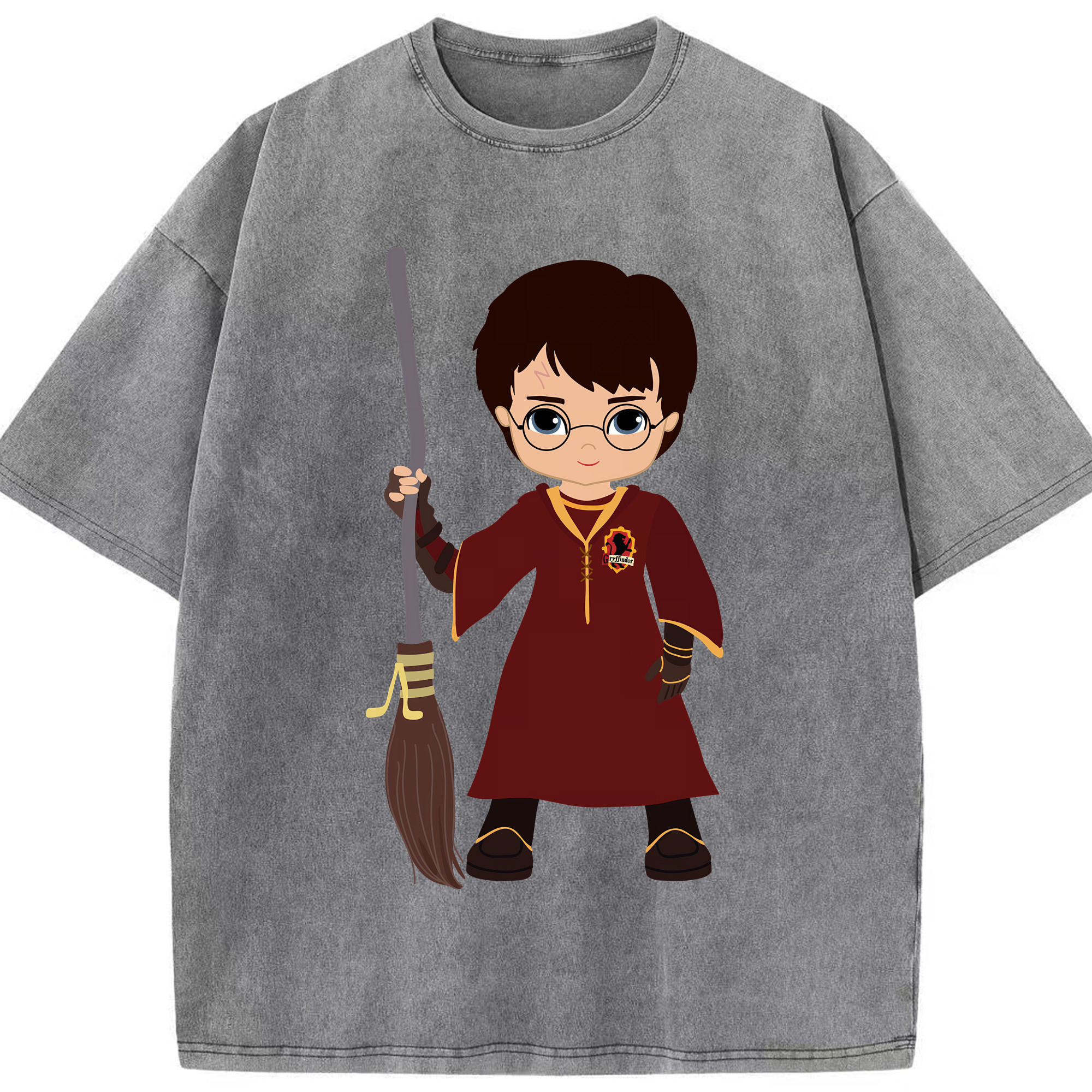 （画像用） Harry Potter ハリー・ポッターシリーズ 綿100% ヴィンテージ風 半袖Tシャツ（フロントプリント）
