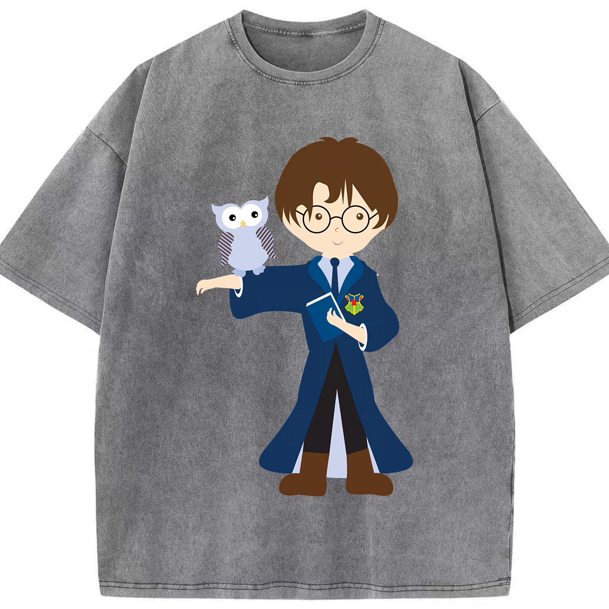 （画像用） Harry Potter ハリー・ポッターシリーズ 綿100% ヴィンテージ風 半袖Tシャツ（フロントプリント）