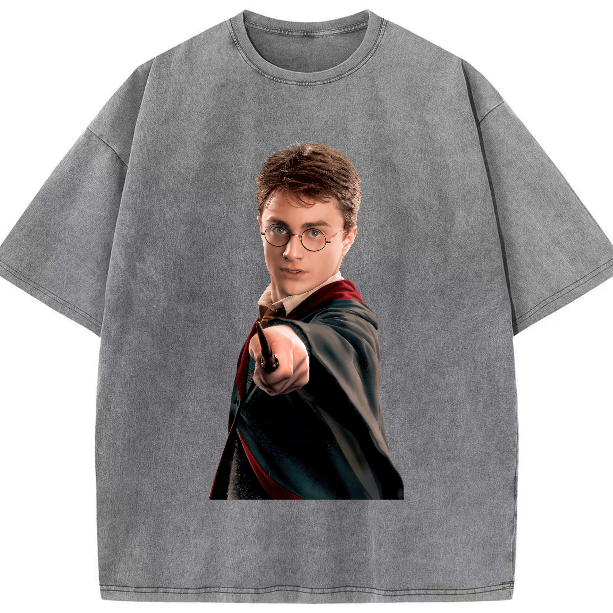 （画像用） Harry Potter ハリー・ポッターシリーズ 綿100% ヴィンテージ風 半袖Tシャツ（フロントプリント）