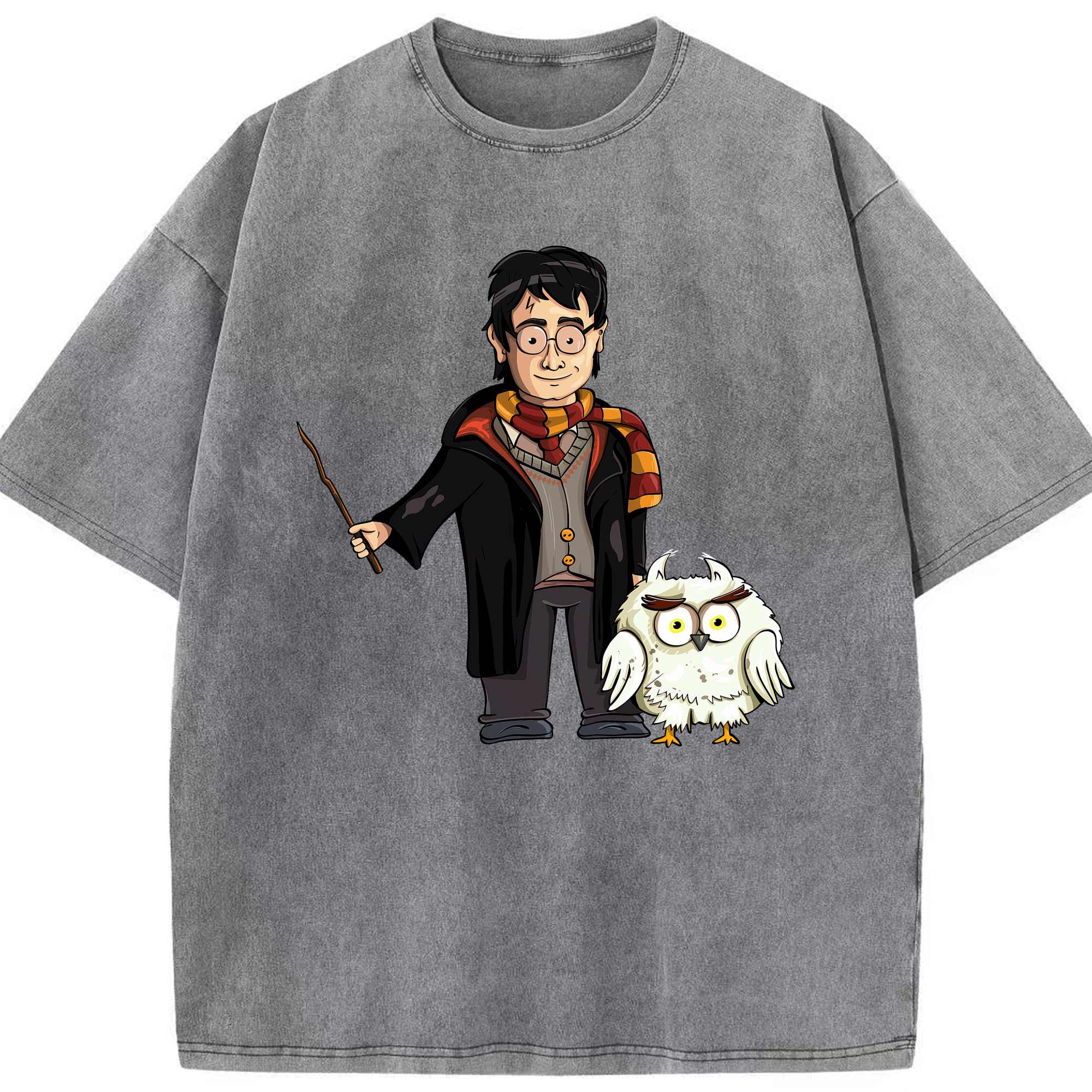 （画像用） Harry Potter ハリー・ポッターシリーズ 綿100% ヴィンテージ風 半袖Tシャツ（フロントプリント）