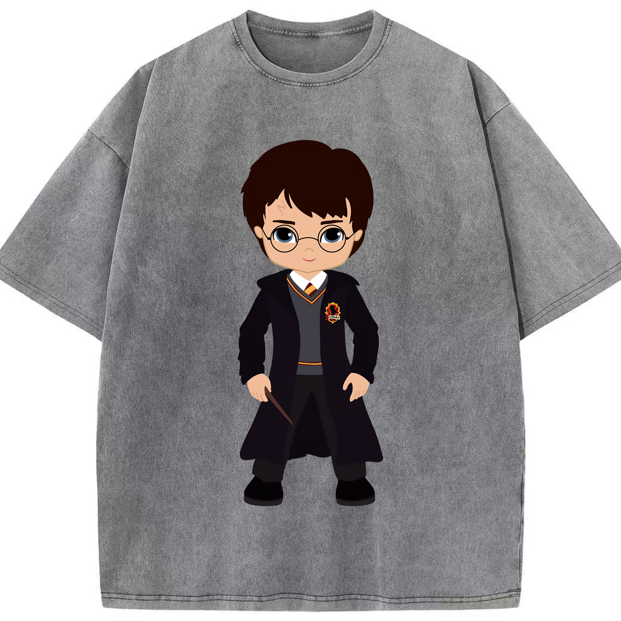 （画像用） Harry Potter ハリー・ポッターシリーズ 綿100% ヴィンテージ風 半袖Tシャツ（フロントプリント）