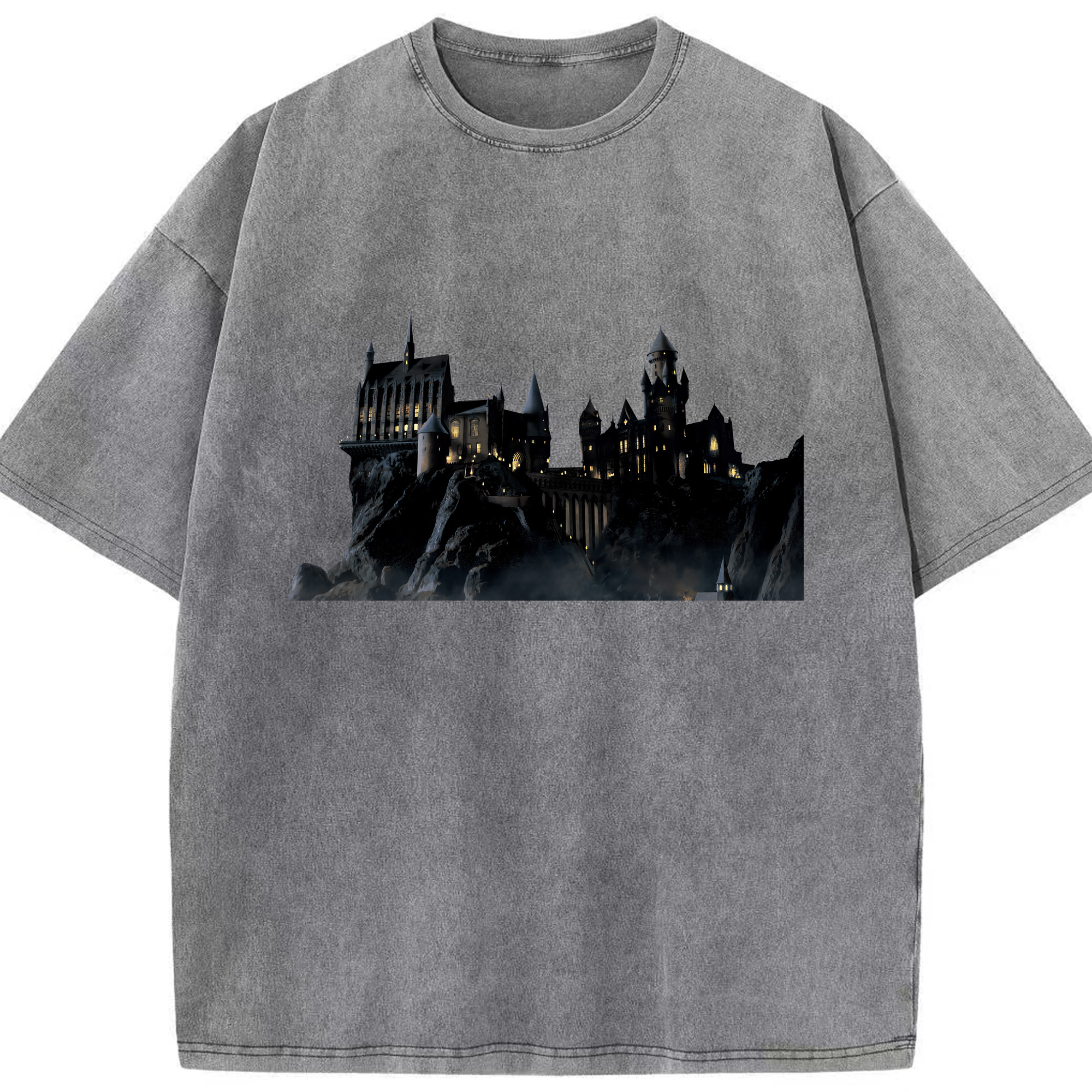 （画像用） Harry Potter ハリー・ポッターシリーズ 綿100% ヴィンテージ風 半袖Tシャツ（フロントプリント）
