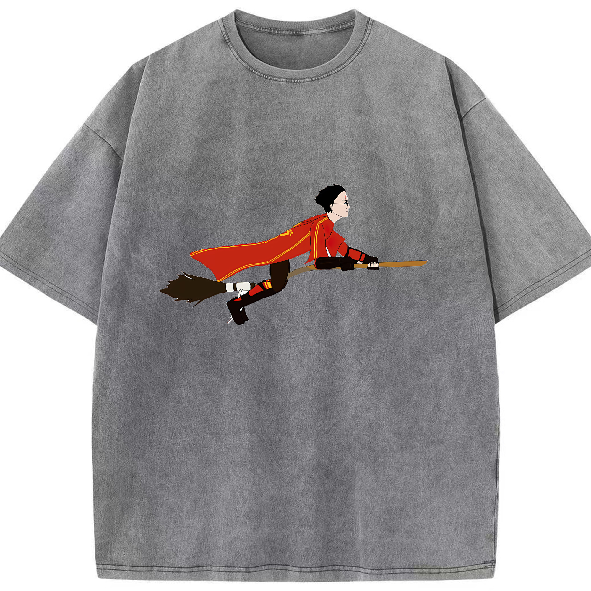 （画像用） Harry Potter ハリー・ポッターシリーズ 綿100% ヴィンテージ風 半袖Tシャツ（フロントプリント）