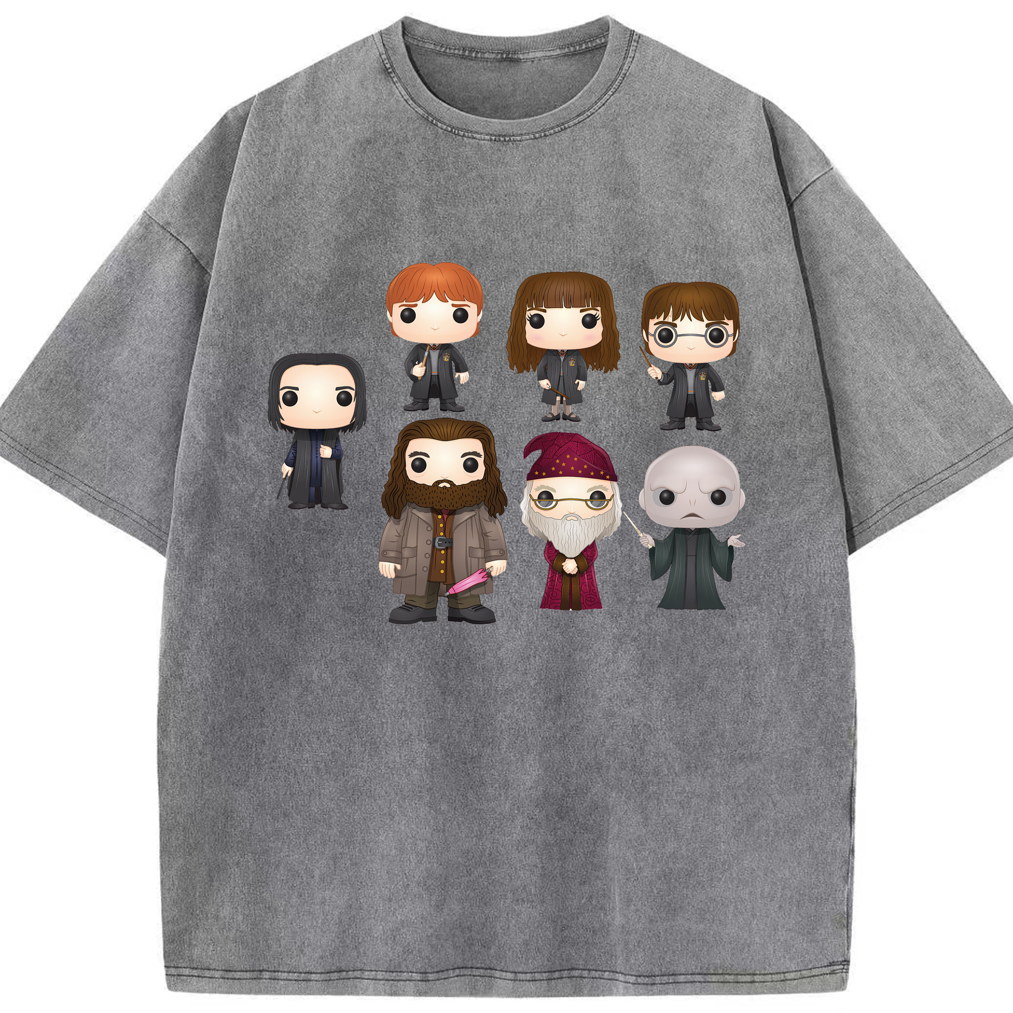 （画像用） Harry Potter ハリー・ポッターシリーズ 綿100% ヴィンテージ風 半袖Tシャツ（フロントプリント）