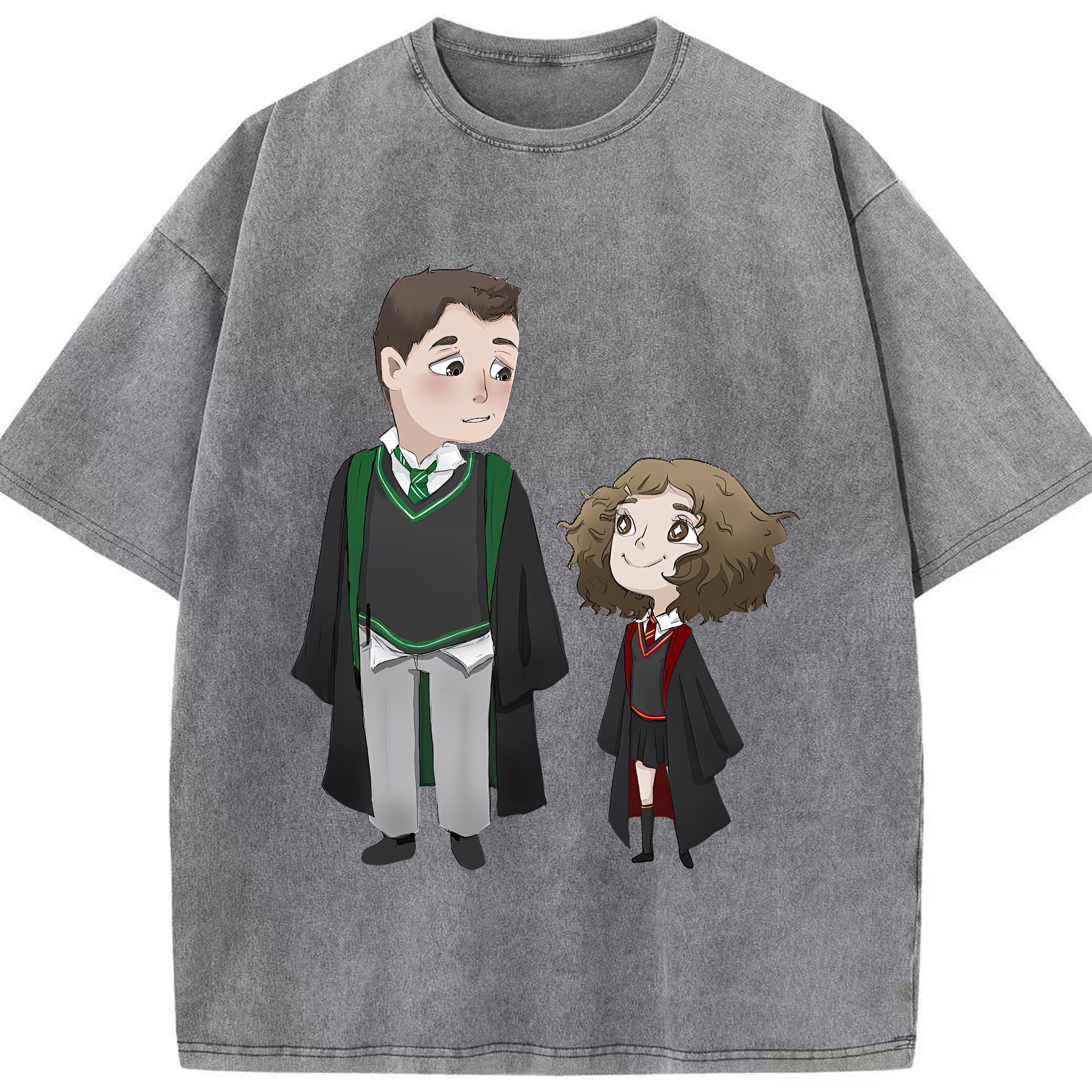 （画像用） Harry Potter ハリー・ポッターシリーズ 綿100% ヴィンテージ風 半袖Tシャツ（フロントプリント）