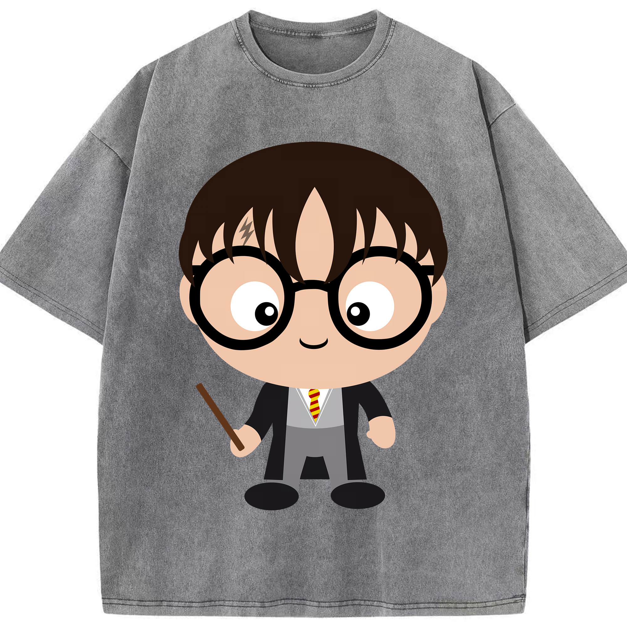 （画像用） Harry Potter ハリー・ポッターシリーズ 綿100% ヴィンテージ風 半袖Tシャツ（フロントプリント）
