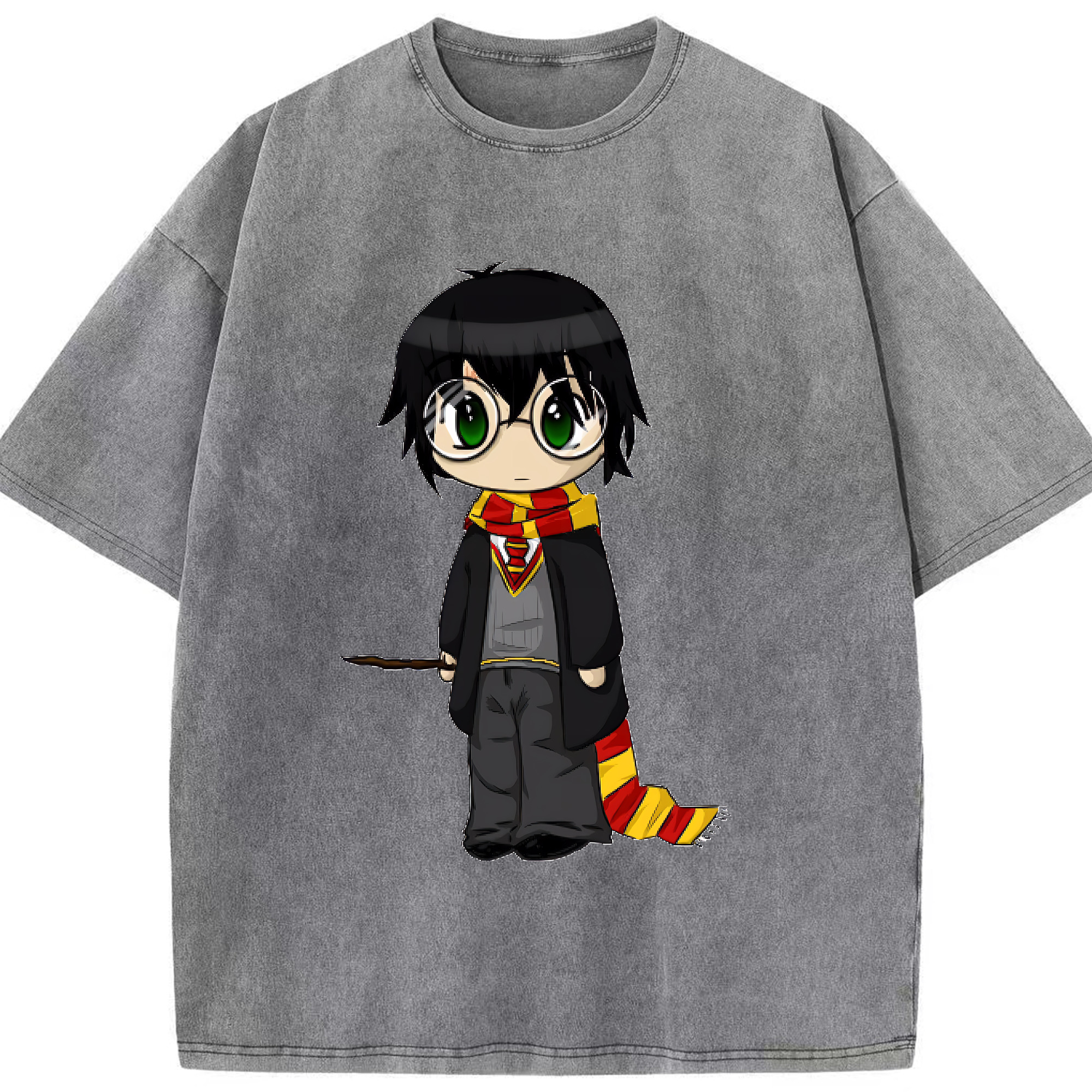 （画像用） Harry Potter ハリー・ポッターシリーズ 綿100% ヴィンテージ風 半袖Tシャツ（フロントプリント）