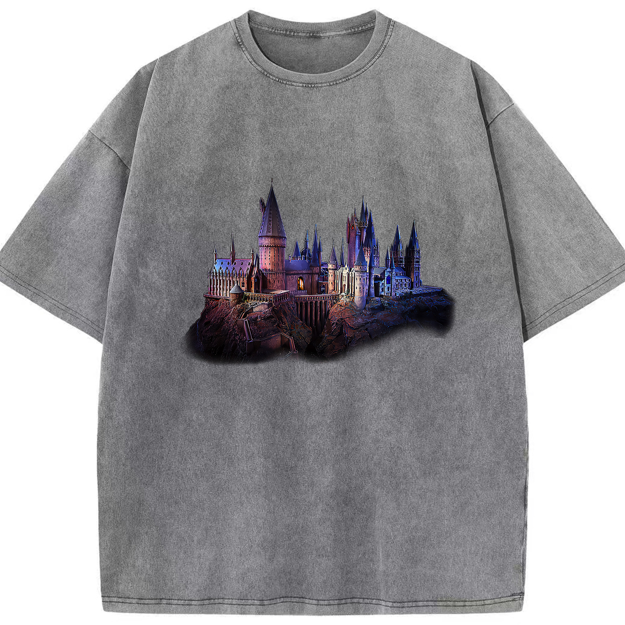 （画像用） Harry Potter ハリー・ポッターシリーズ 綿100% ヴィンテージ風 半袖Tシャツ（フロントプリント）