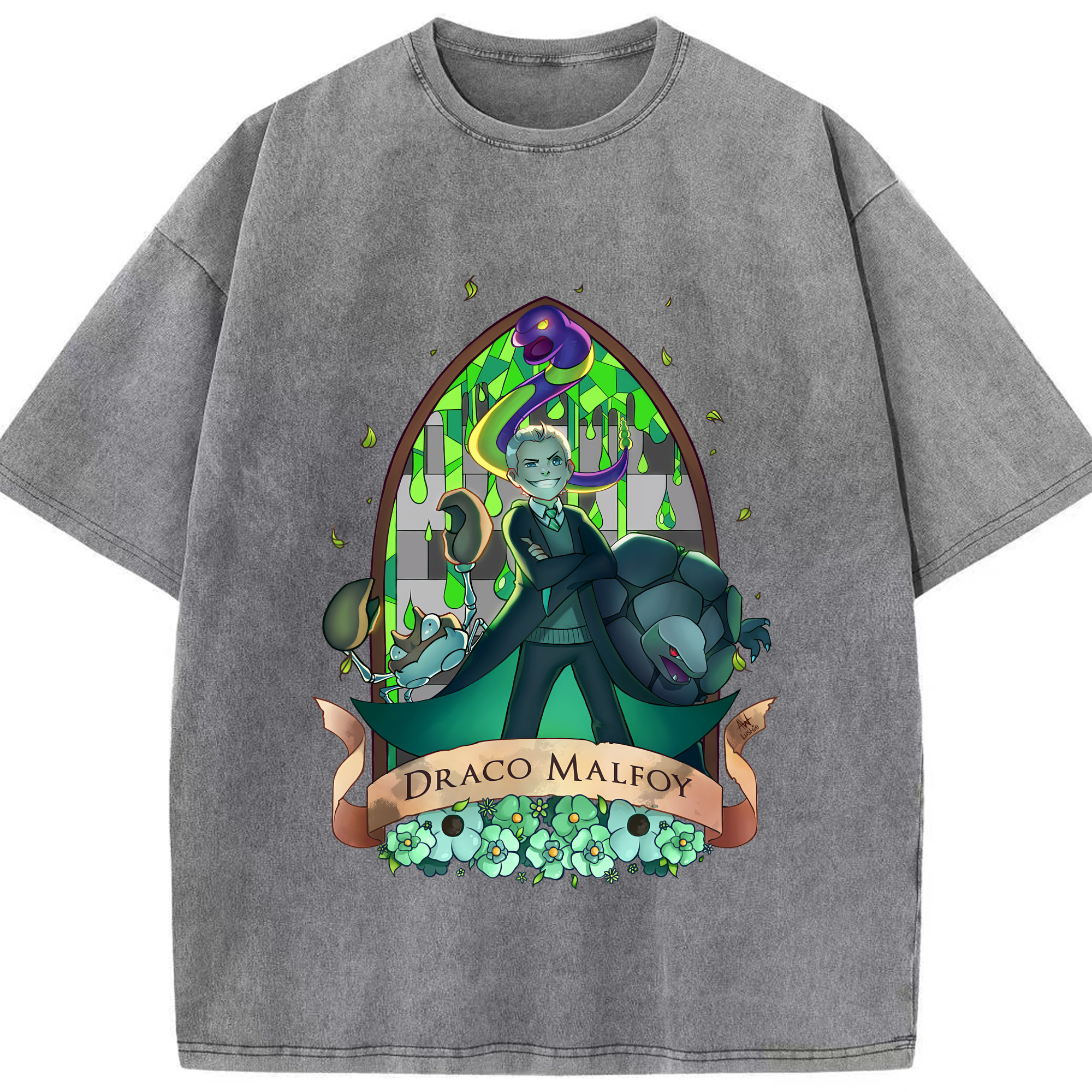 （画像用） Harry Potter ハリー・ポッターシリーズ 綿100% ヴィンテージ風 半袖Tシャツ（フロントプリント）